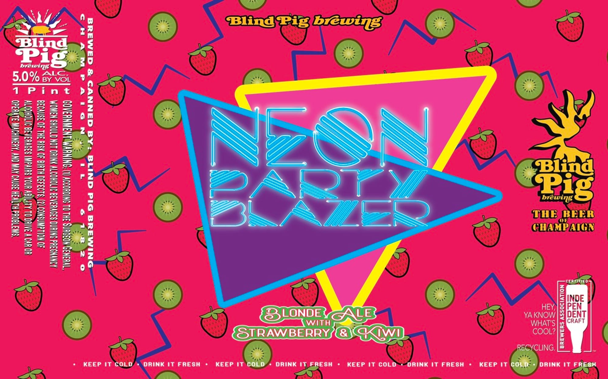 Neon Party Blazer by Blind Pig Brewing - beer label