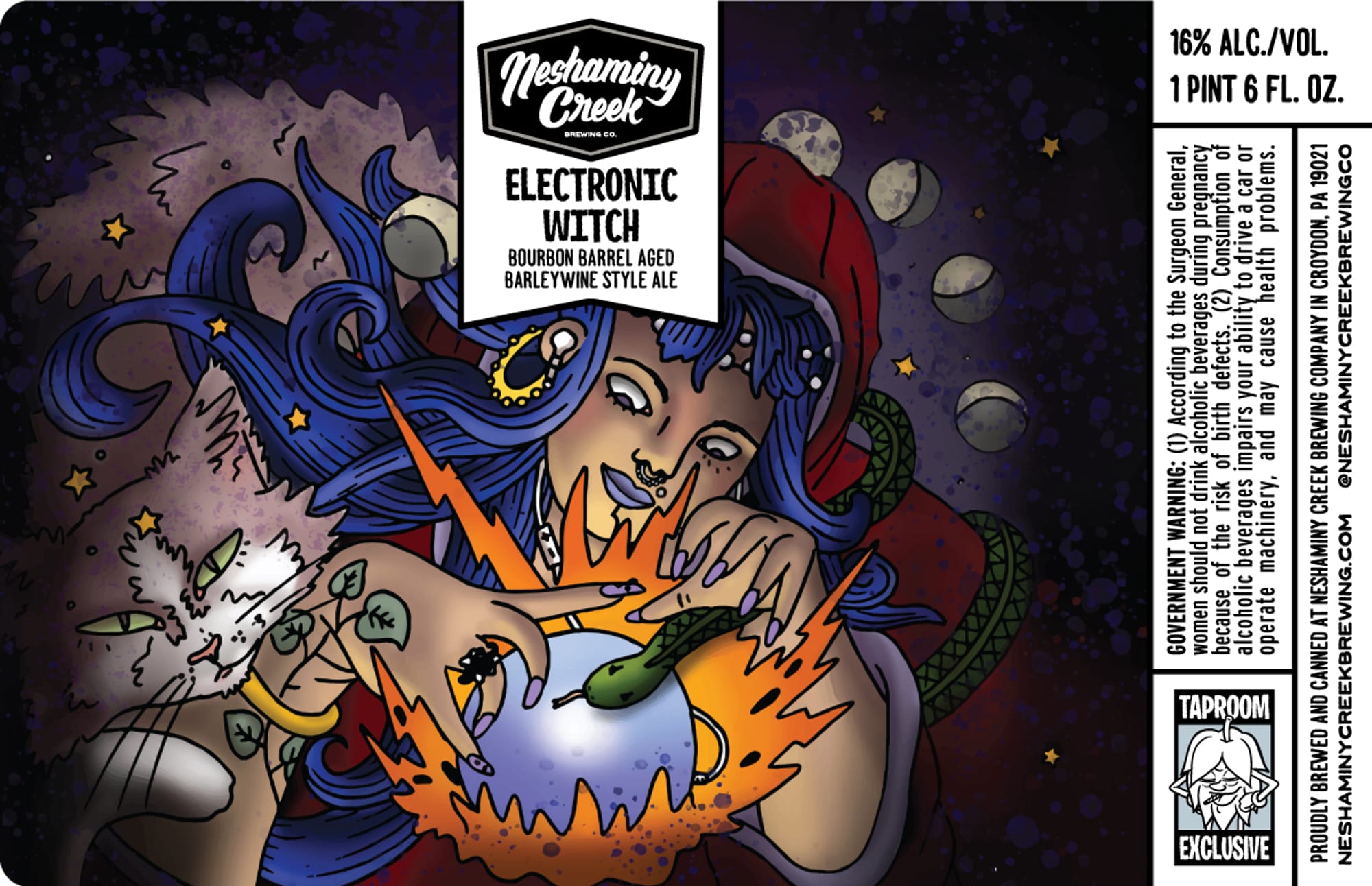Electronic Witch by Neshaminy Creek Brewing Co. - beer label