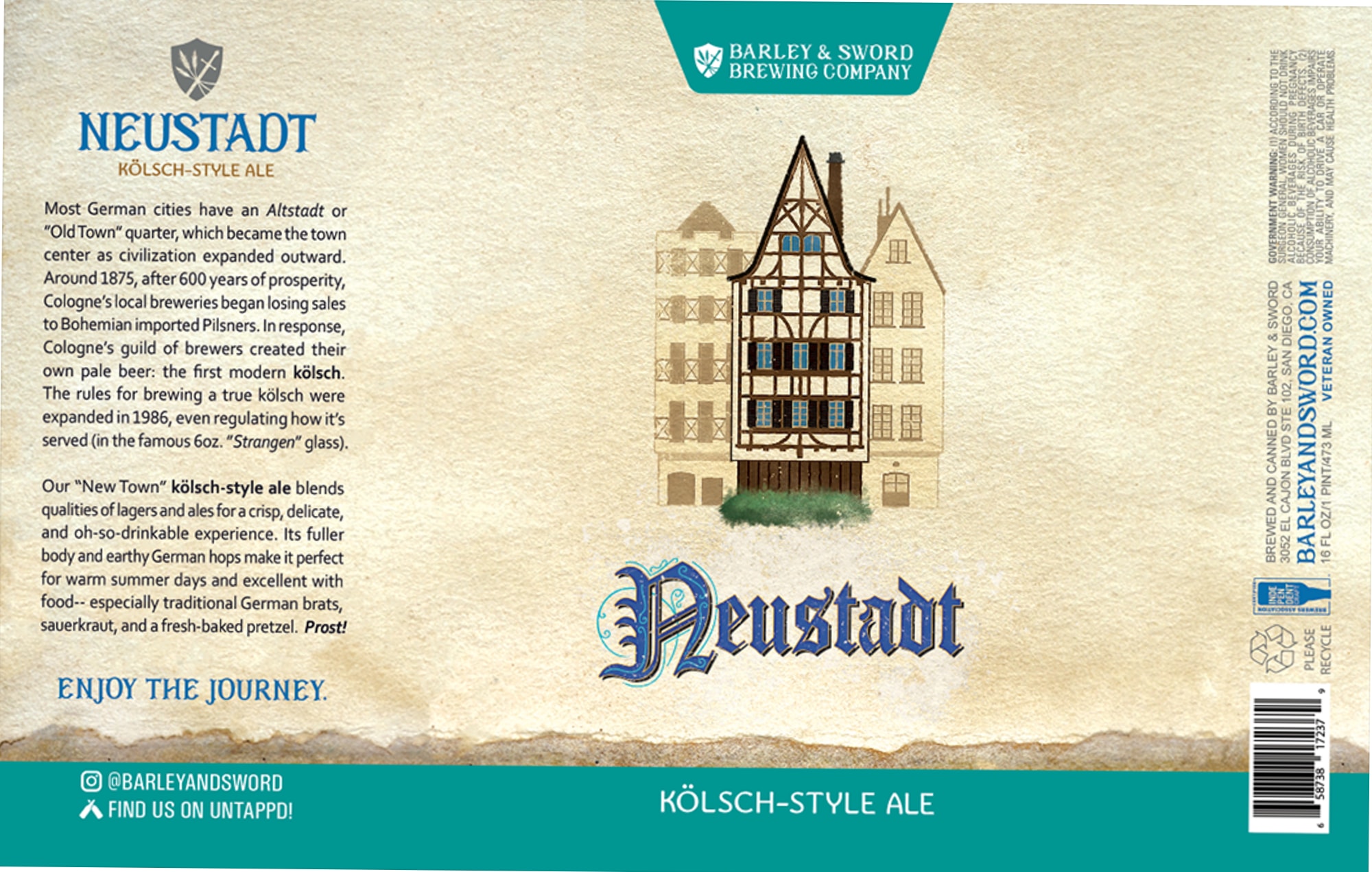 Neustadt by Barley & Sword Brewing Company - beer label