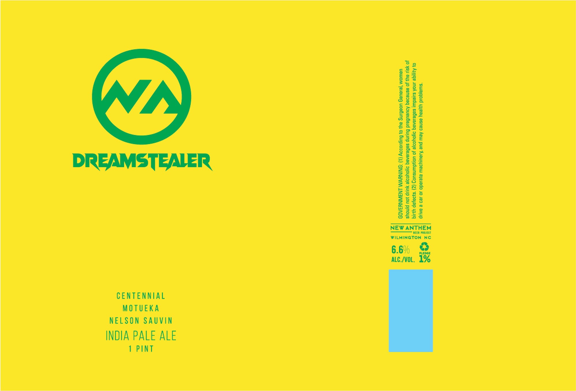 Dreamstealer by New Anthem Beer Co. - beer label