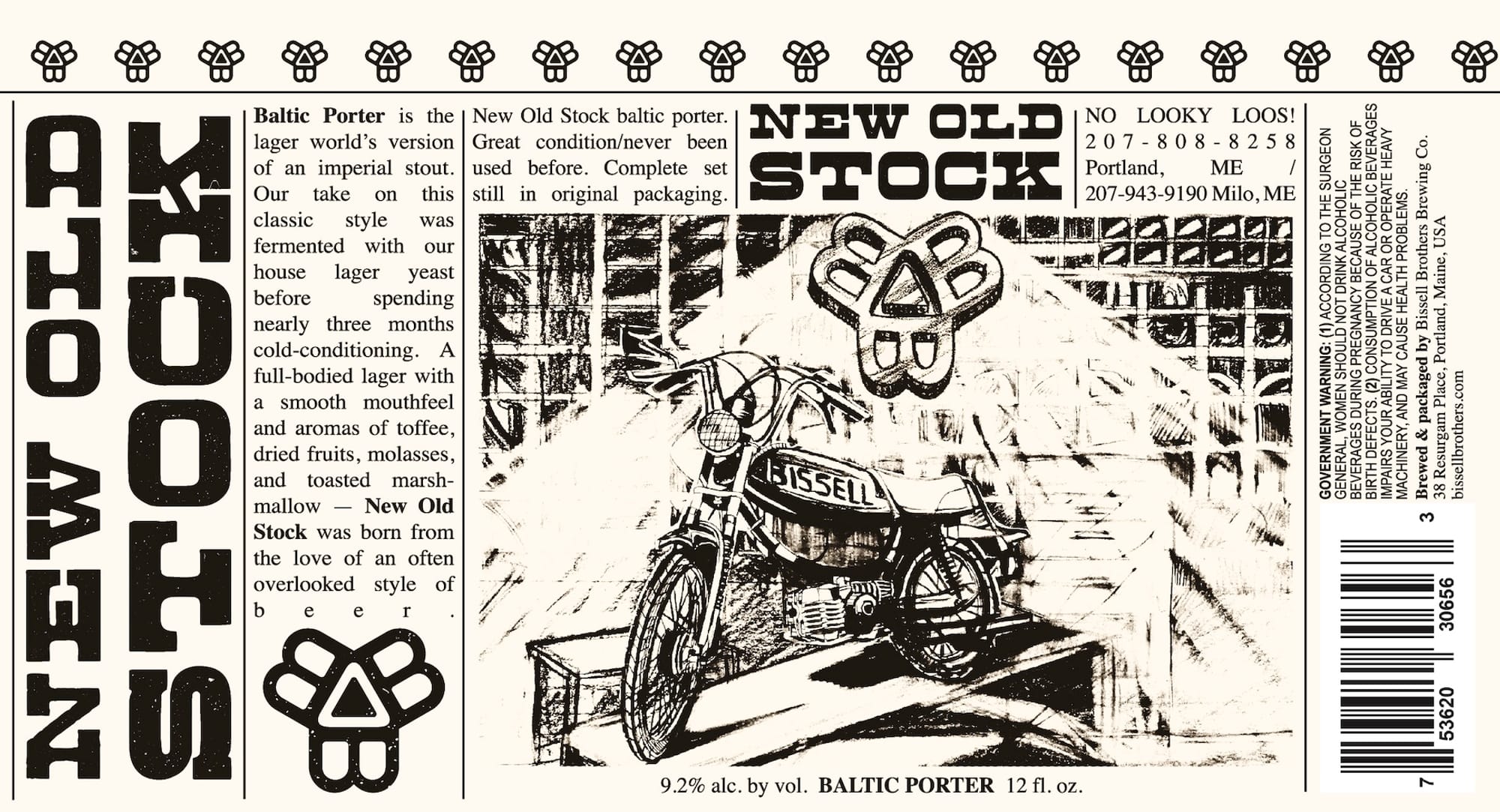 New Old Stock by Bissell Brothers Brewing - beer label