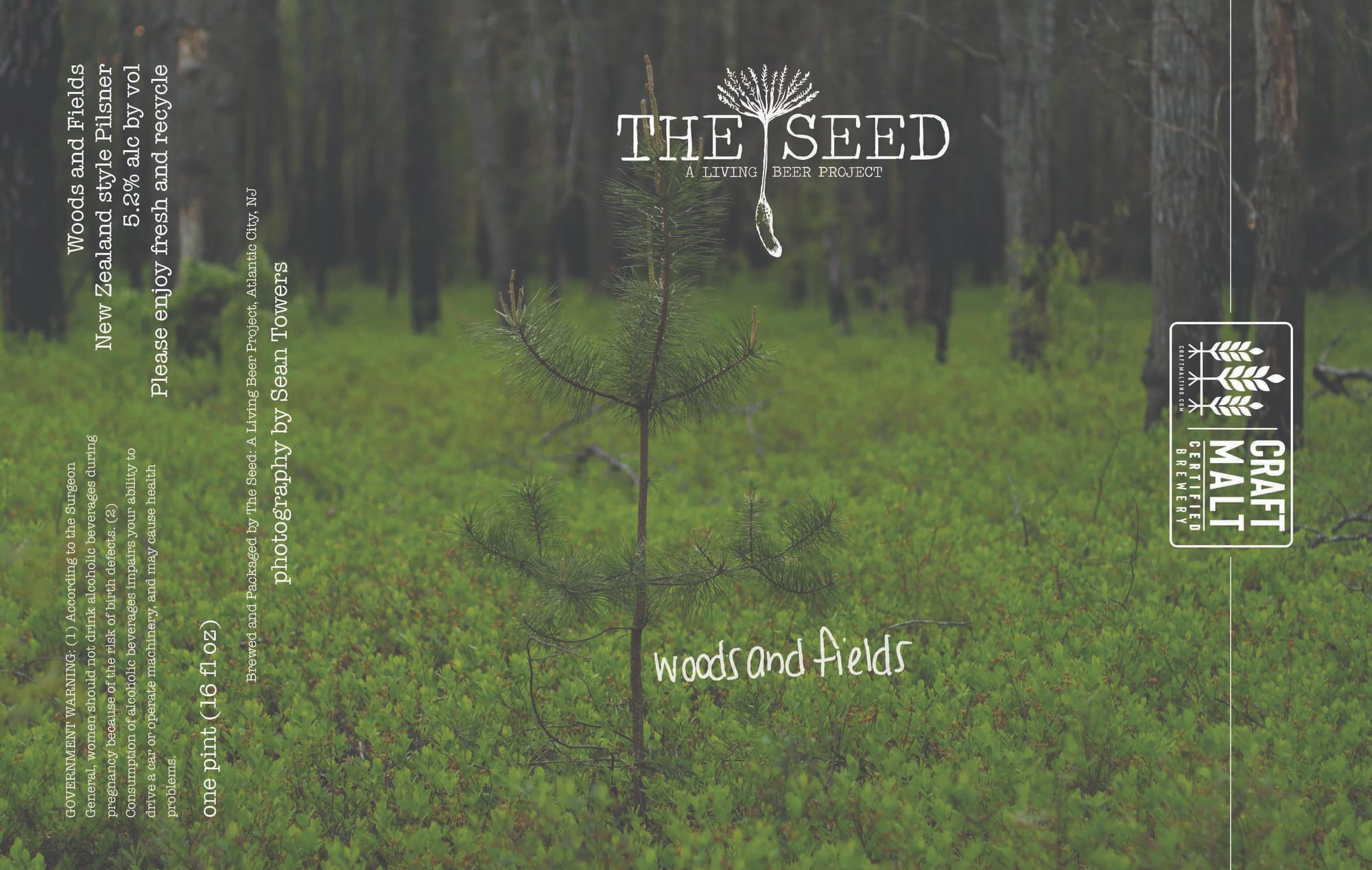The Seed by Woods and Fields - beer label