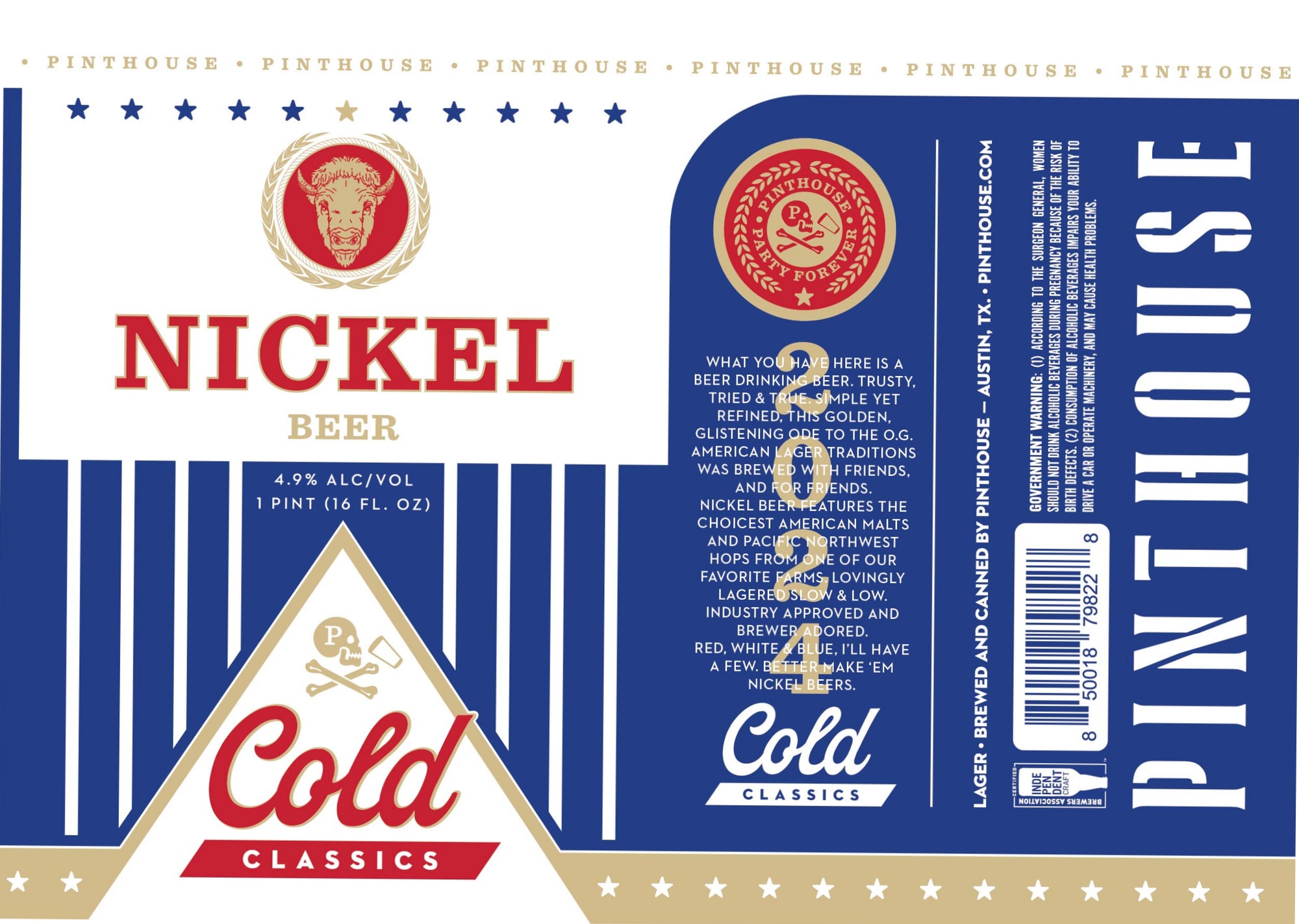 Nickel Beer by Pinthouse Pizza - beer label