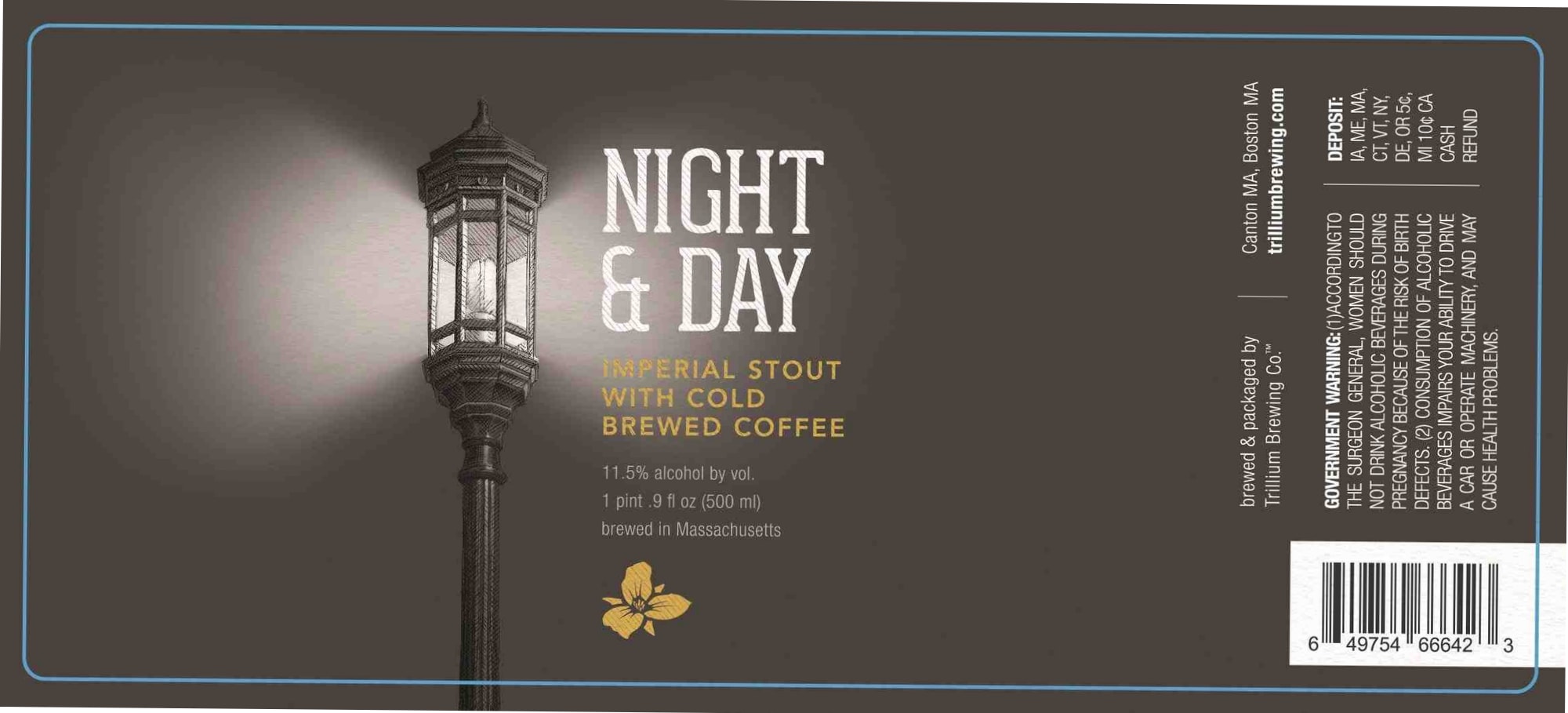 Night & Day by Trillium Brewing Co. - beer label
