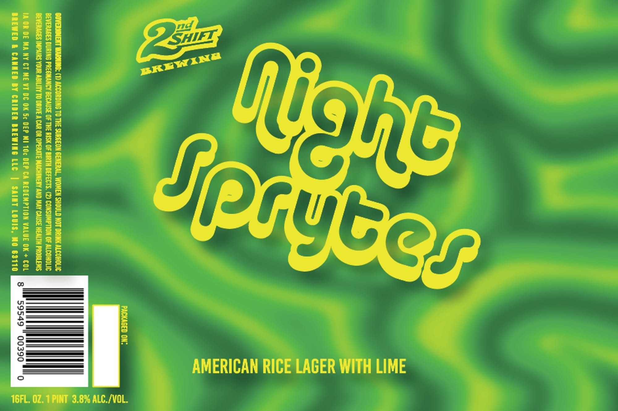 Night Sprites by 2nd Shift Brewing - beer label