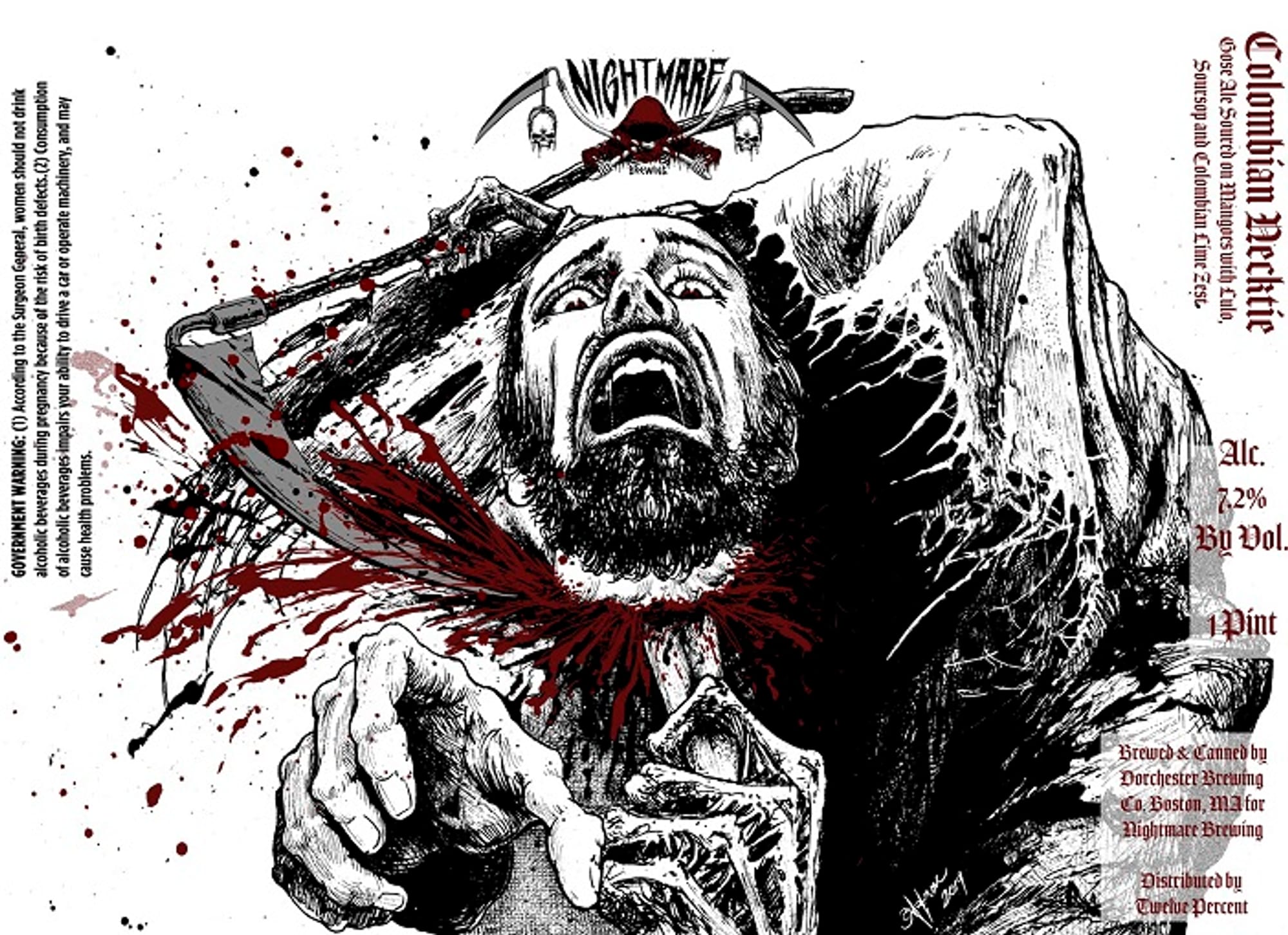 Coloma Melnick by Nightmare Brewing - beer label