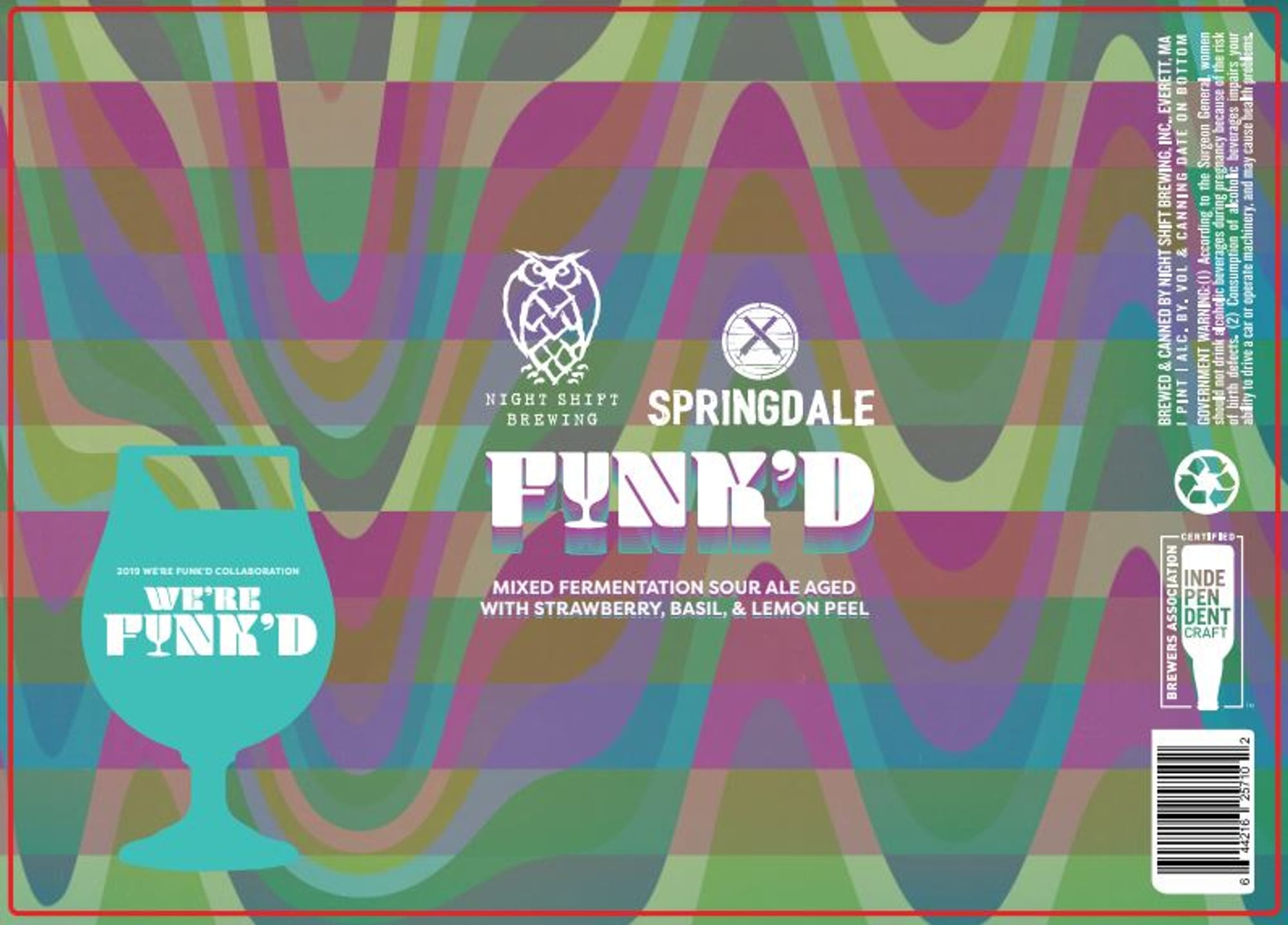 Springdale Funk’d by Night Shift Brewing - beer label