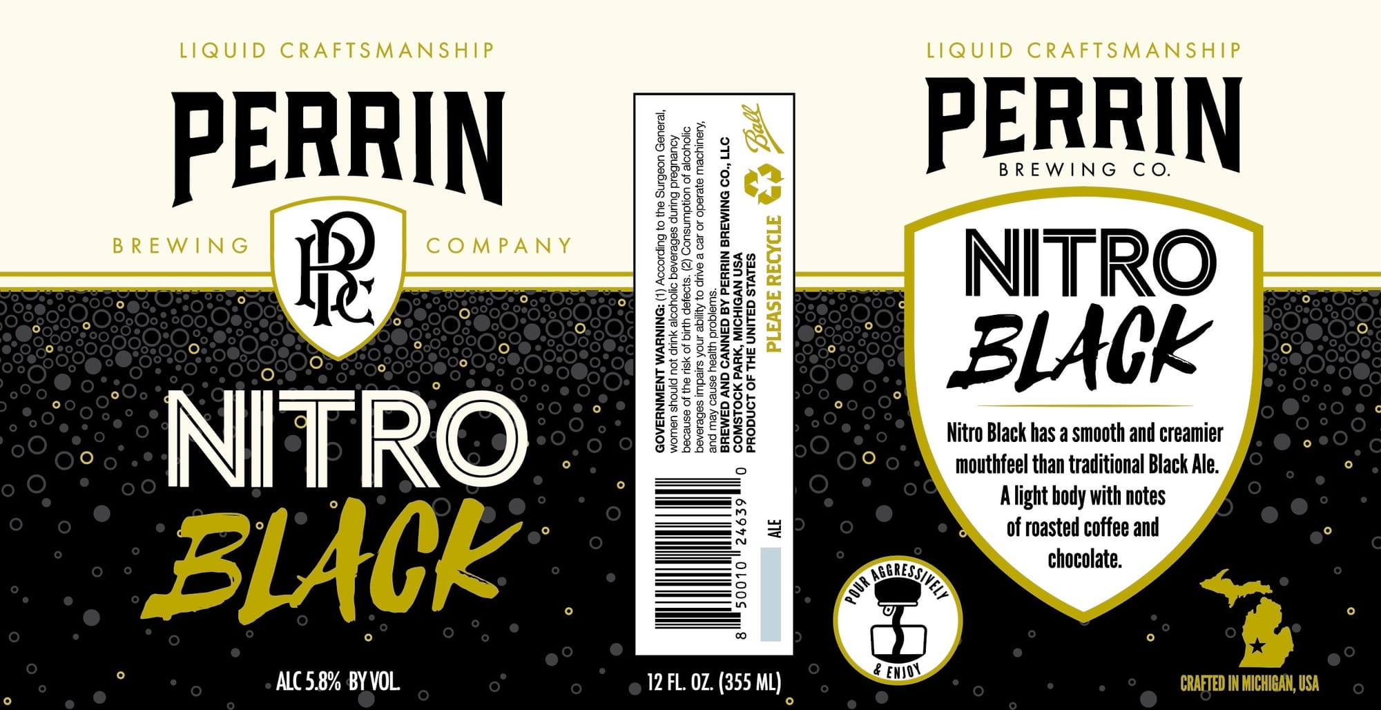 Nitro Black by Perrin Brewing Company - beer label
