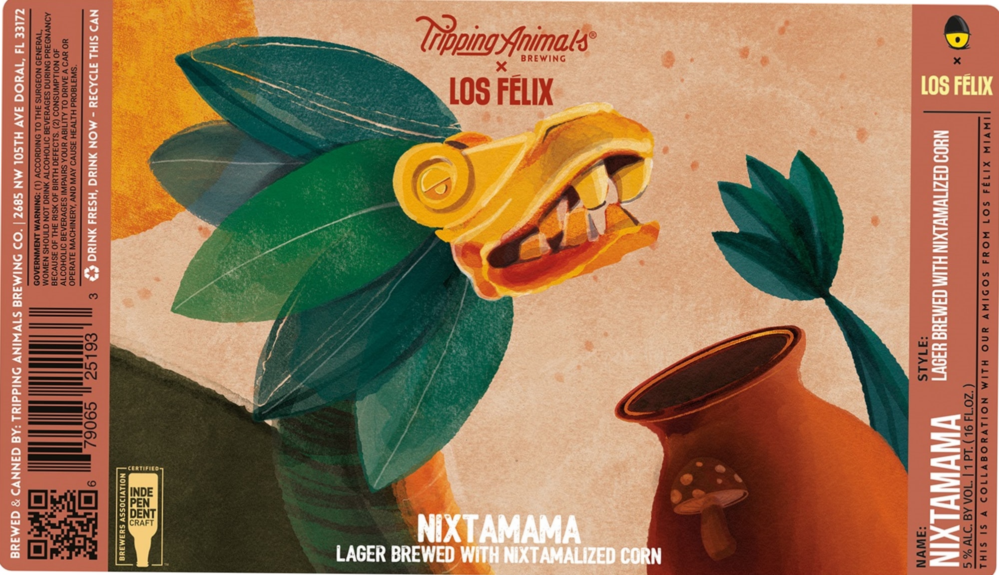 Nixtamama by Tripping Animals Brewing - beer label
