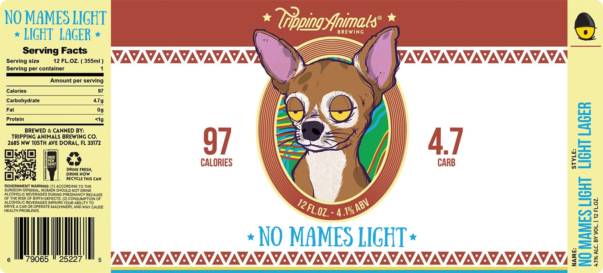No Mames Light by Tripping Animals Brewing - beer label
