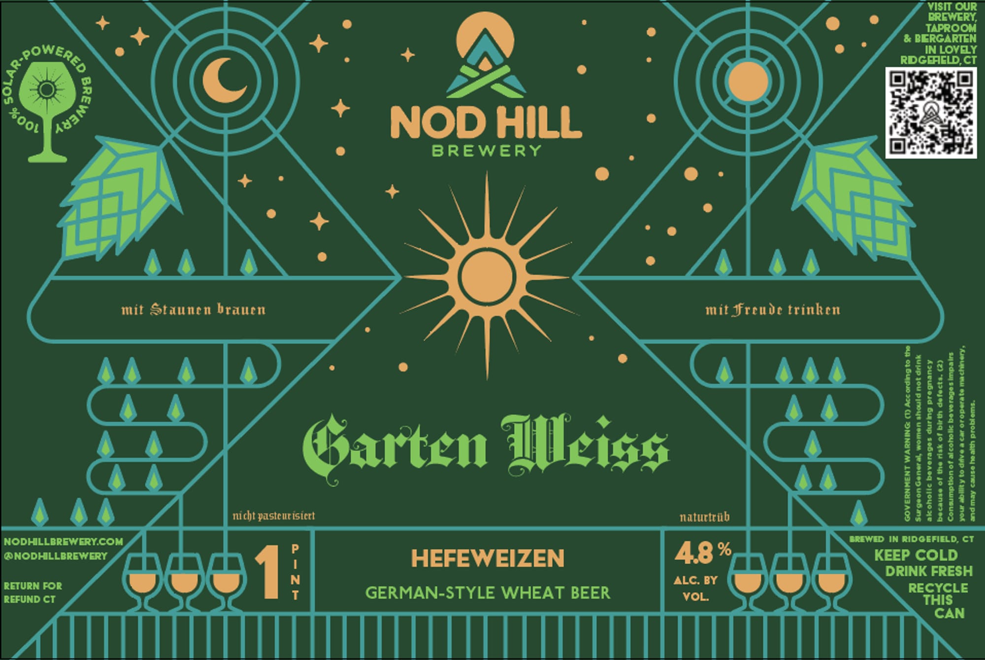 Garten Weiss by Nod Hill Brewery - beer label