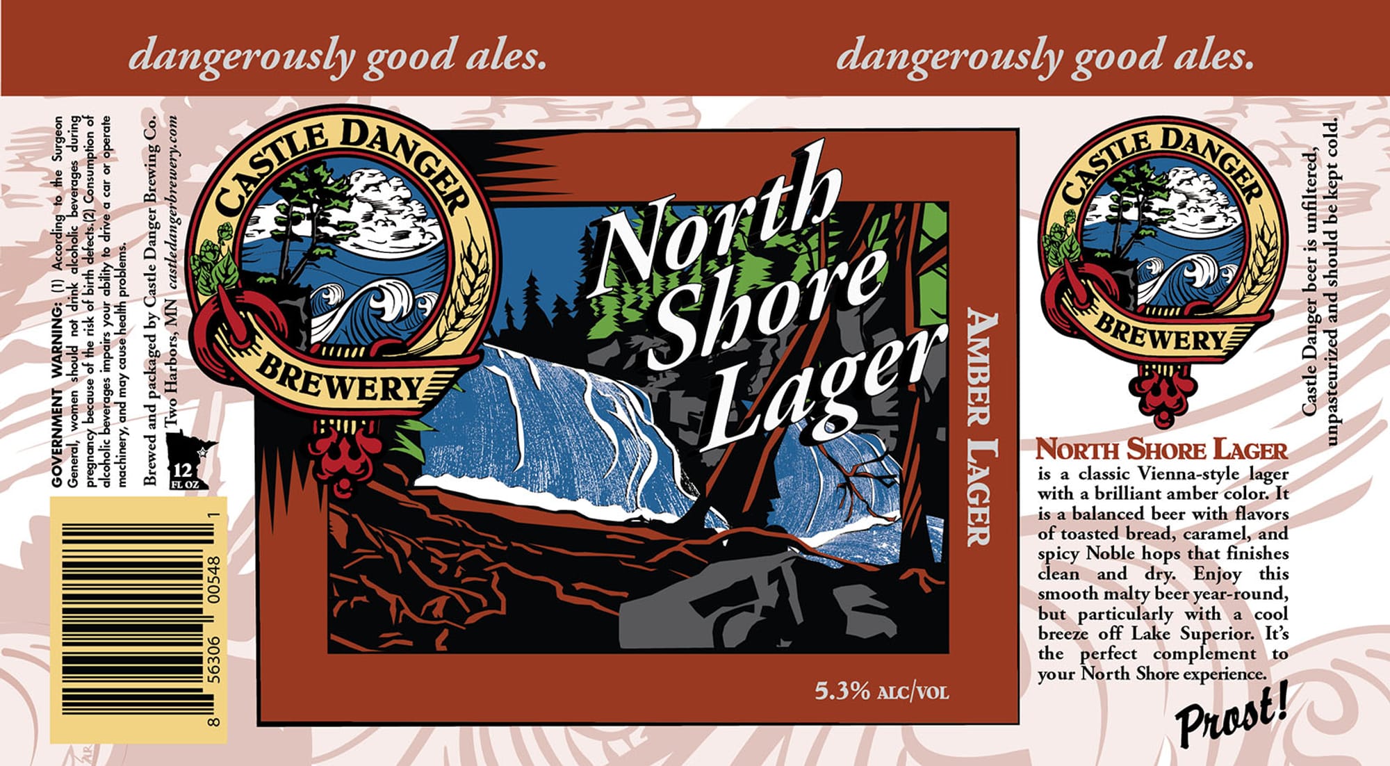North Shore Lager by Castle Danger Brewery - beer label