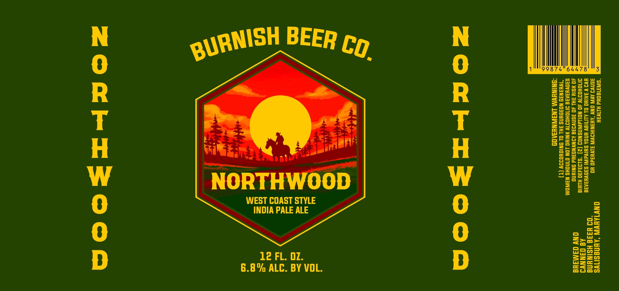 Northwood by Burnish Beer Co. - beer label