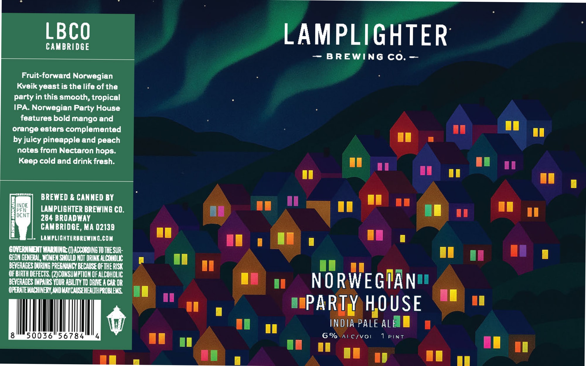 Norwegian Party House by Lamplighter Brewing Co. - beer label