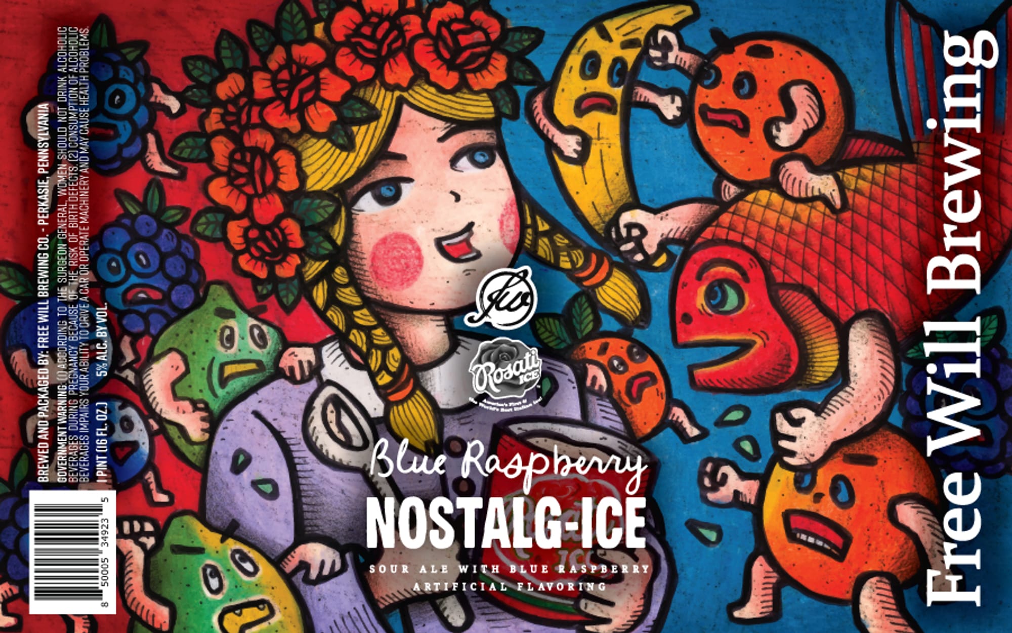 Nostalgic-Ice by Free Will Brewing - beer label