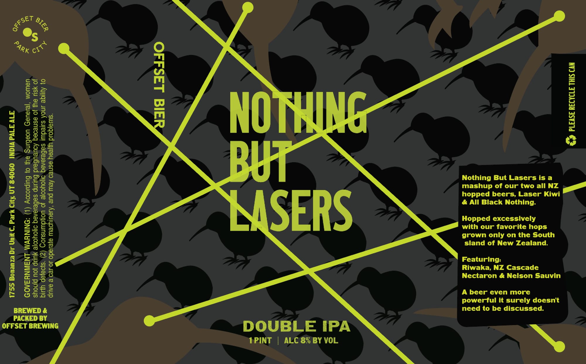 Nothing But Lasers by Offset Brewing - beer label