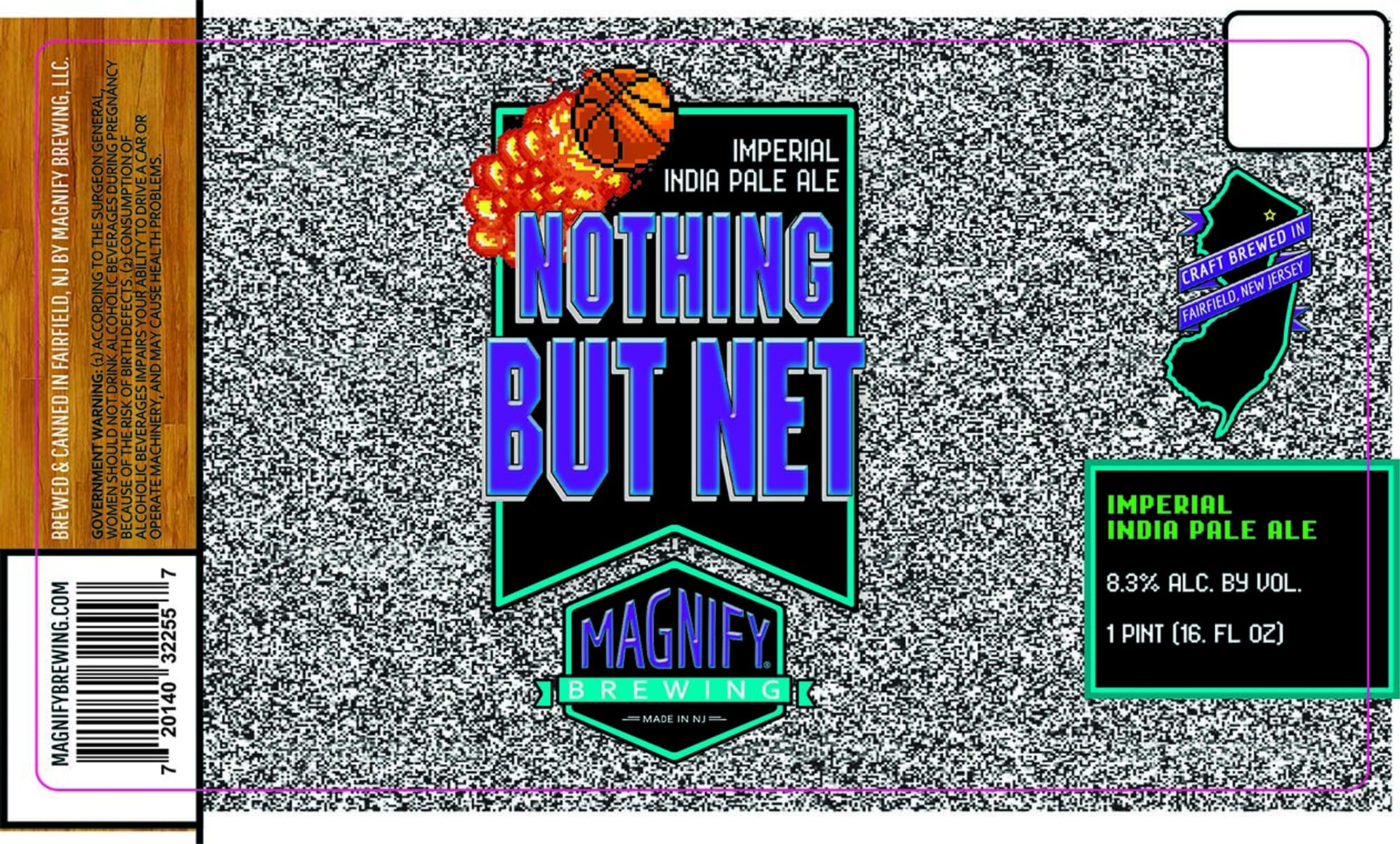 Nothing But Net by Magnify Brewing - beer label