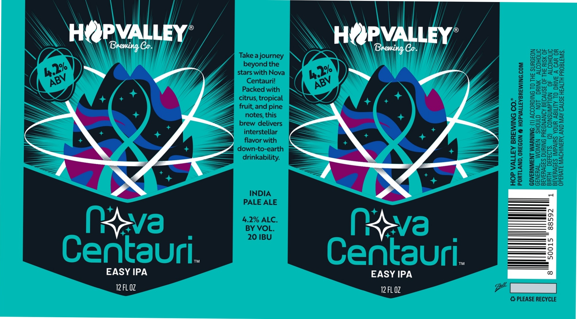 Nova Centauri by Hop Valley Brewing Co. - beer label