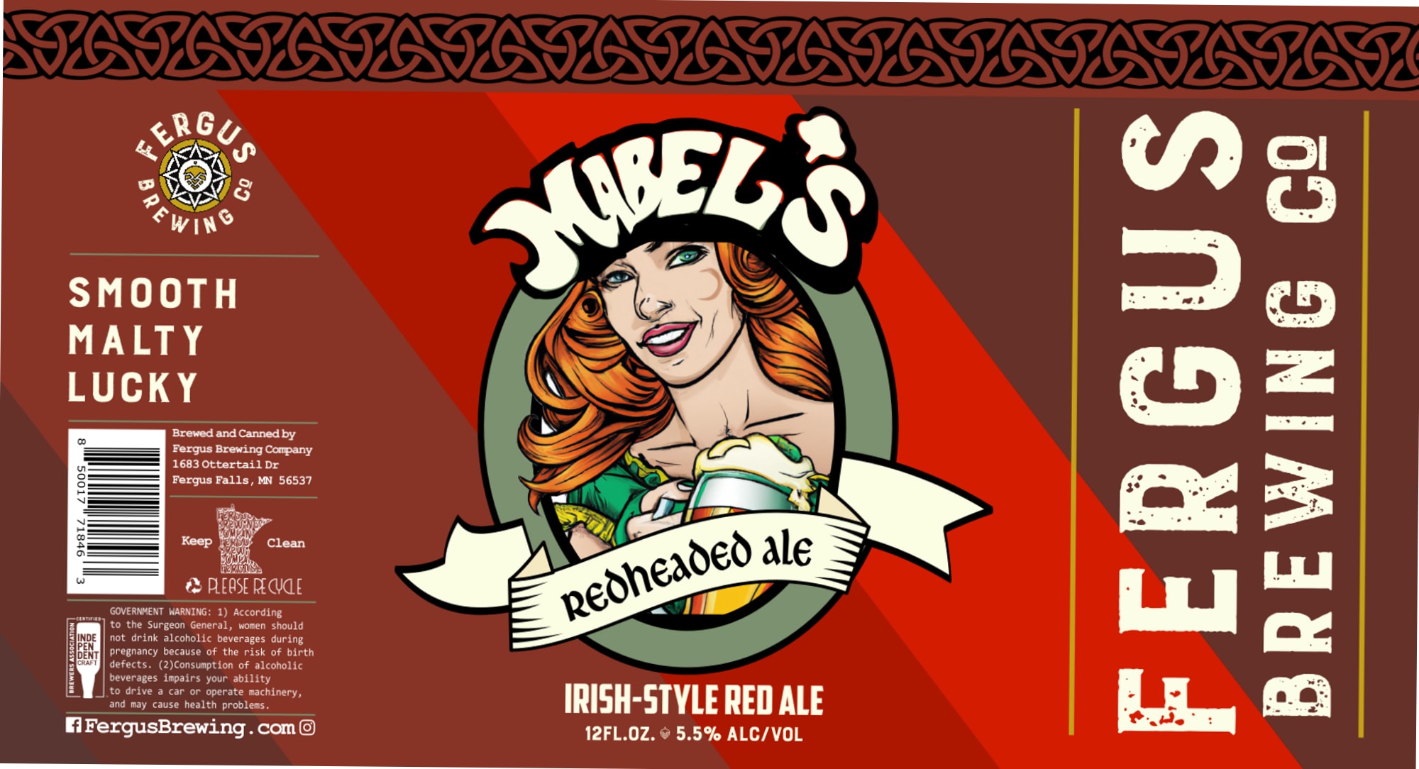 Nubels Red by Fergus Brewing Co - beer label