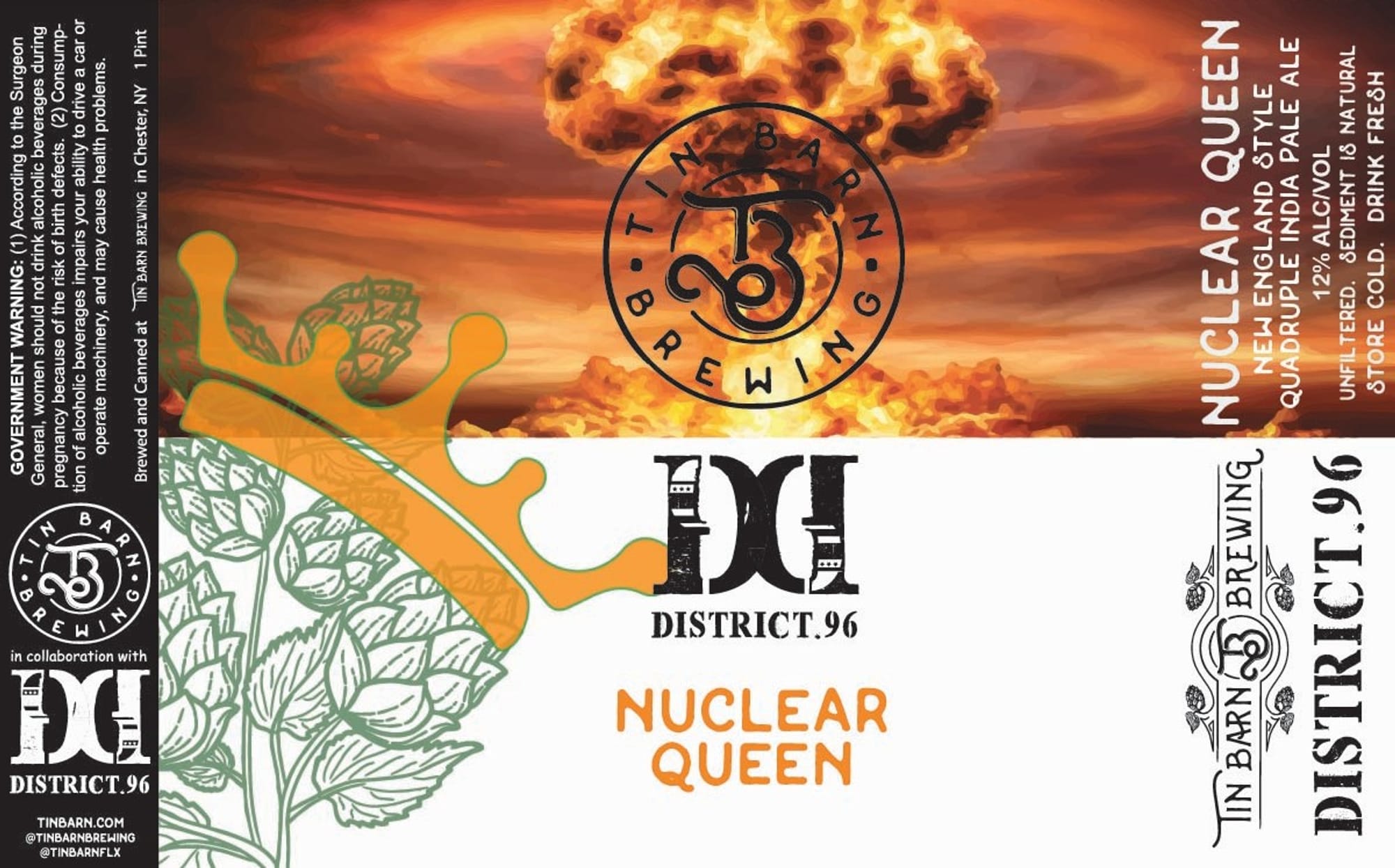 Nuclear Queen by Tin Barn Brewing - beer label