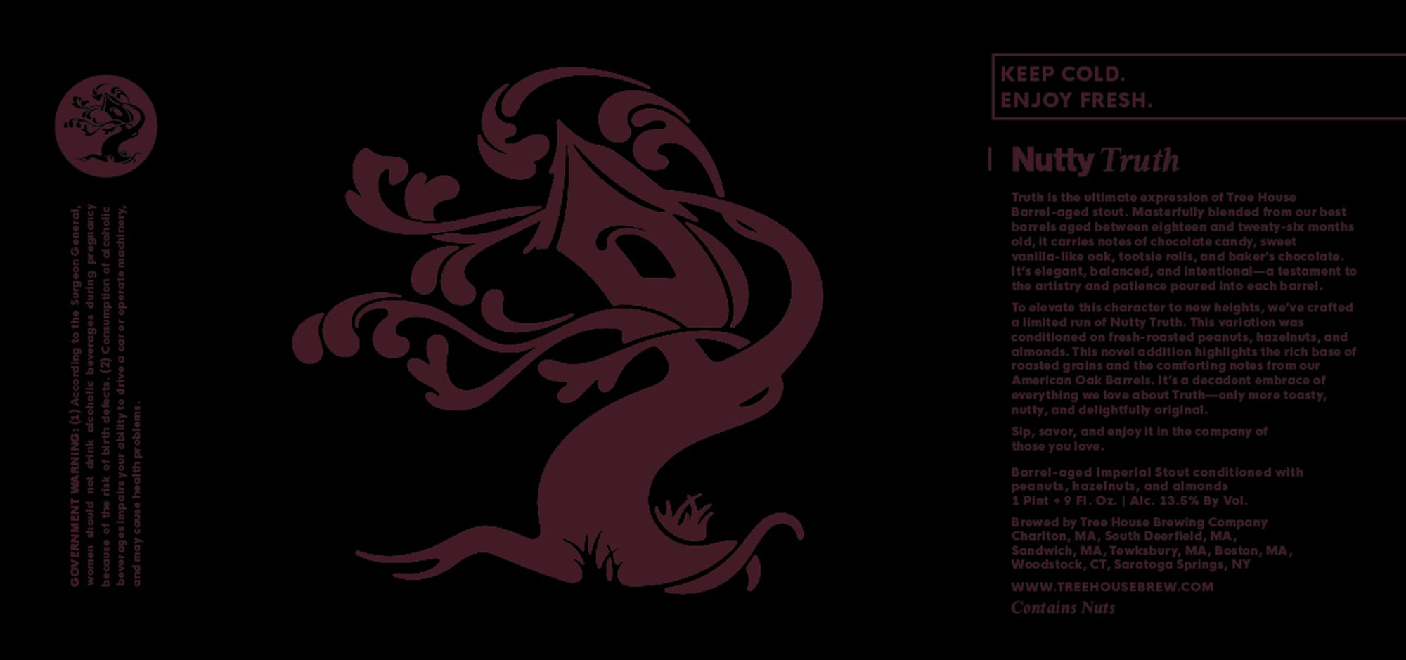 Nutty Truth by Tree House Brewing Company - beer label