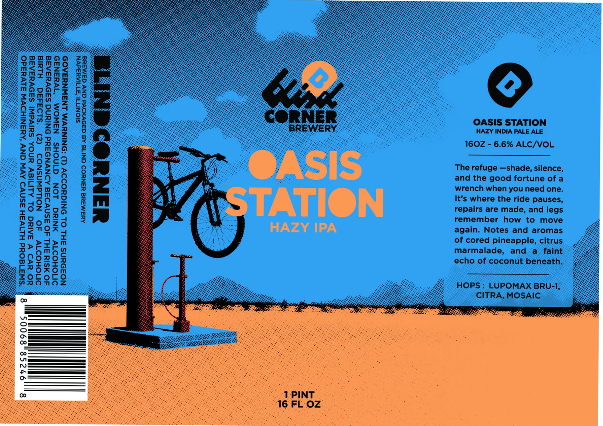 Oasis Station by Blind Corner Brewery - beer label