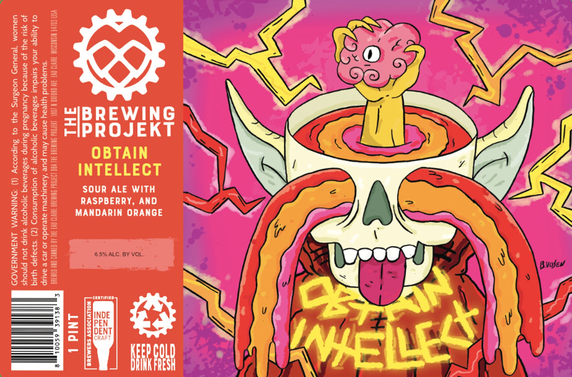 Obtain Intellect by The Brewing Projekt - beer label