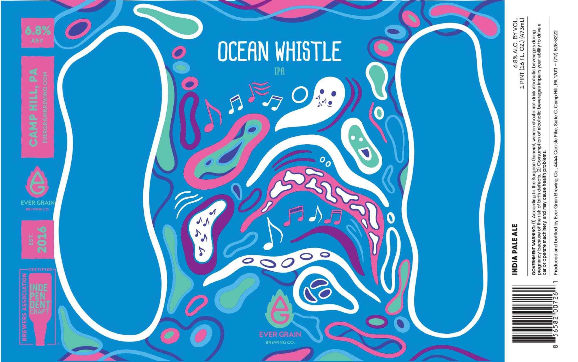 Ocean Whistle by Ever Grain Brewing Co. - beer label