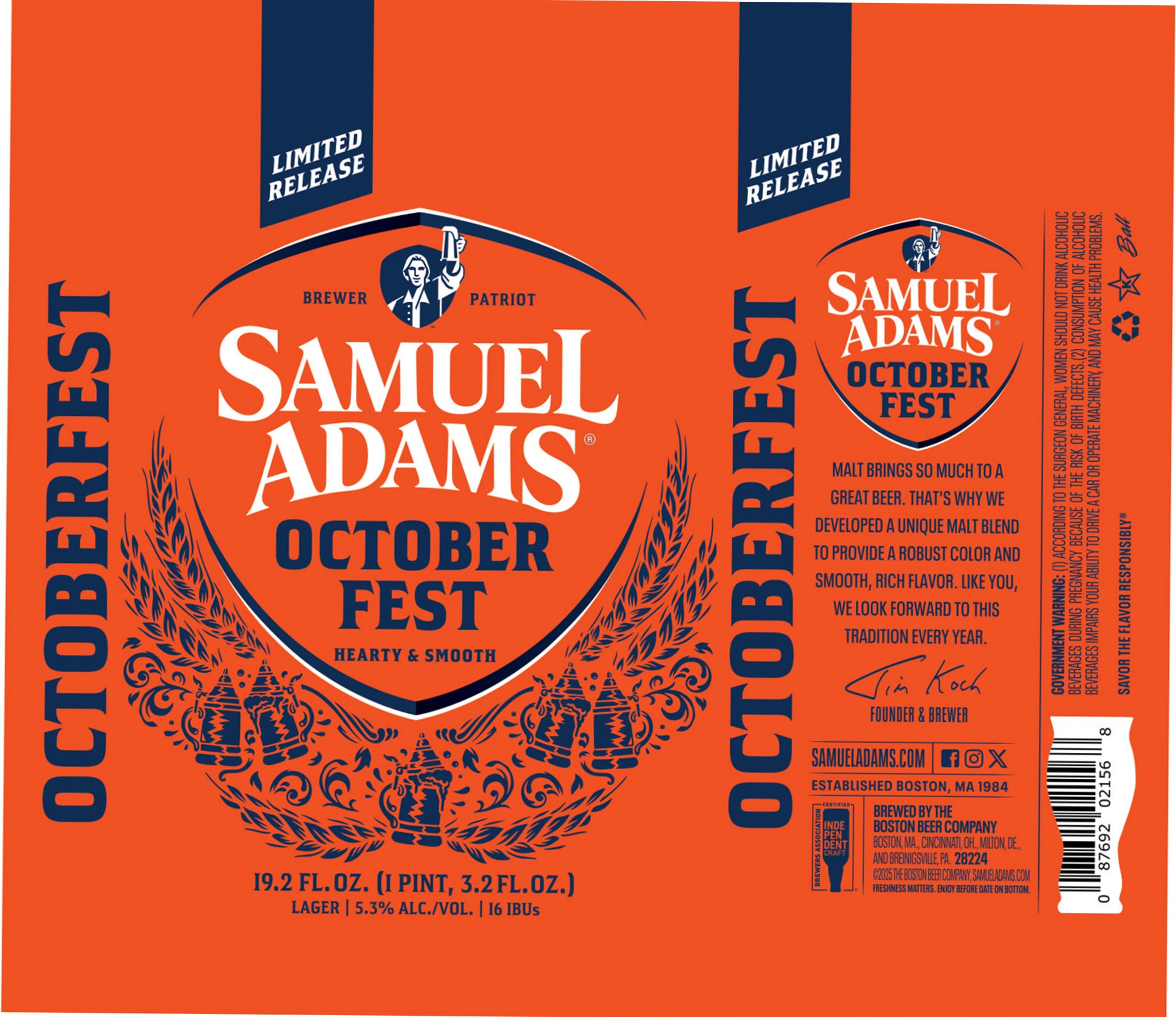 OctoberFest by Samuel Adams - beer label