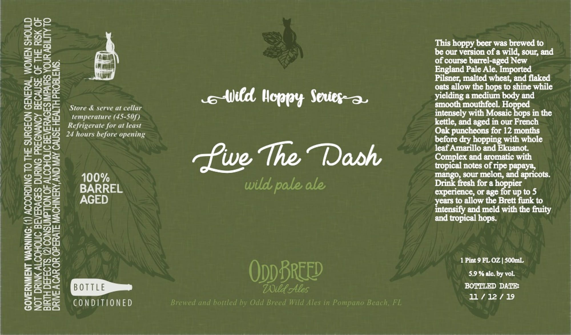 Live The Dash by Odd Breed Wild Ales - beer label