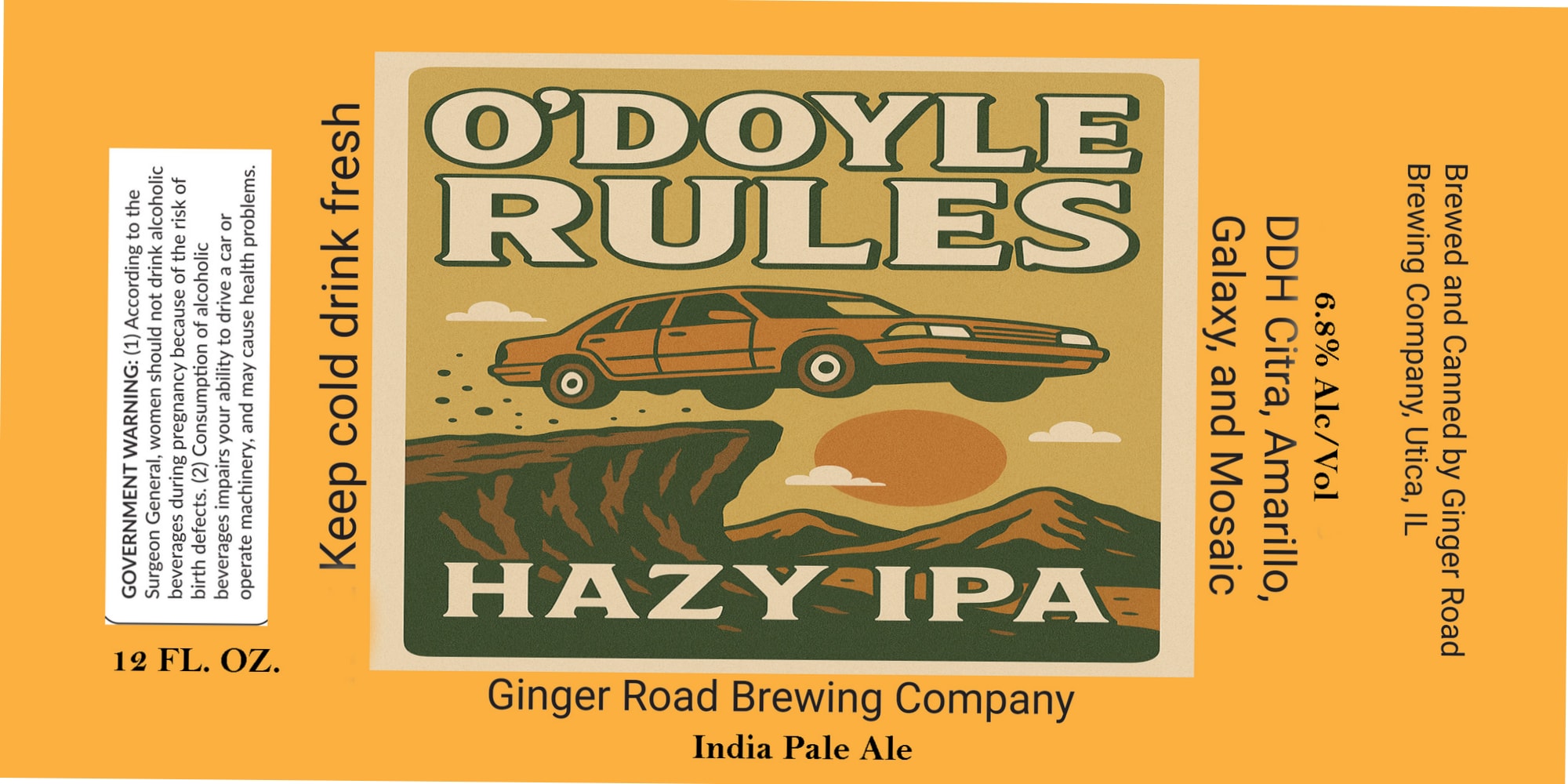 O’Doyle Rules by Ginger Road Brewing Company - beer label