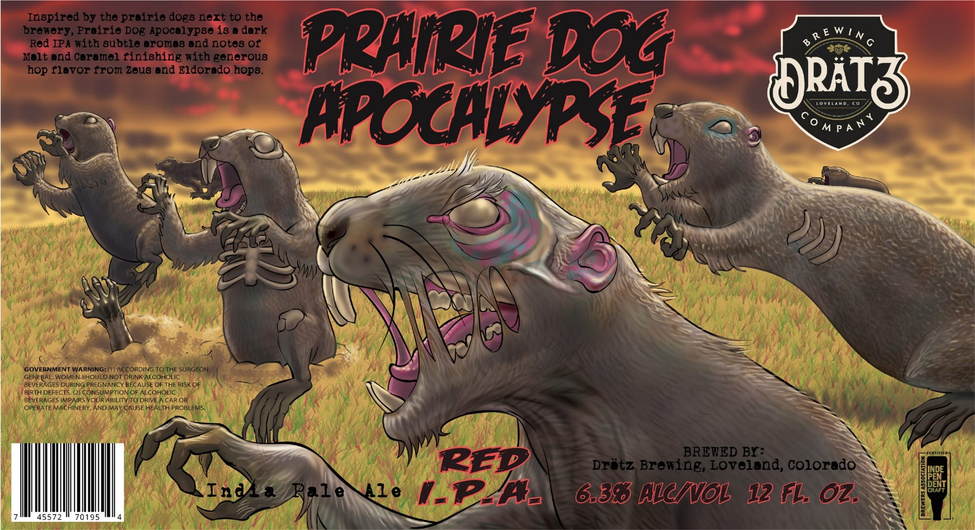 Prairie Dog Apocalypse by Drätz Brewing - beer label