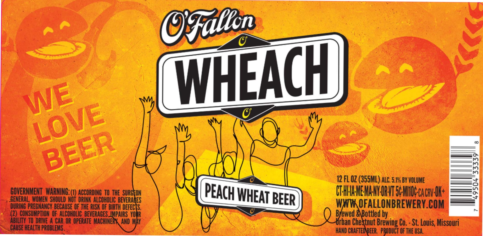 Wheach by O’Fallon Brewery - beer label