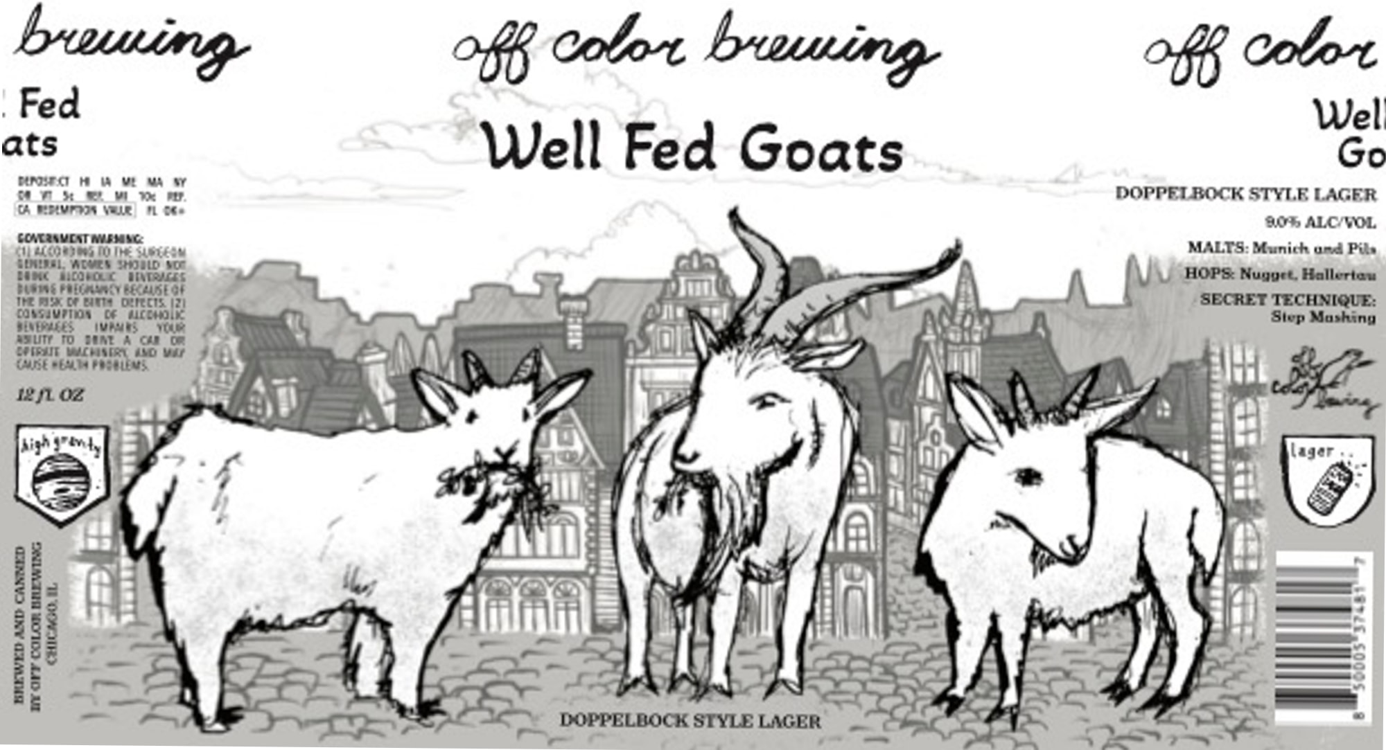 Well Fed Goats by Off Color Brewing - beer label