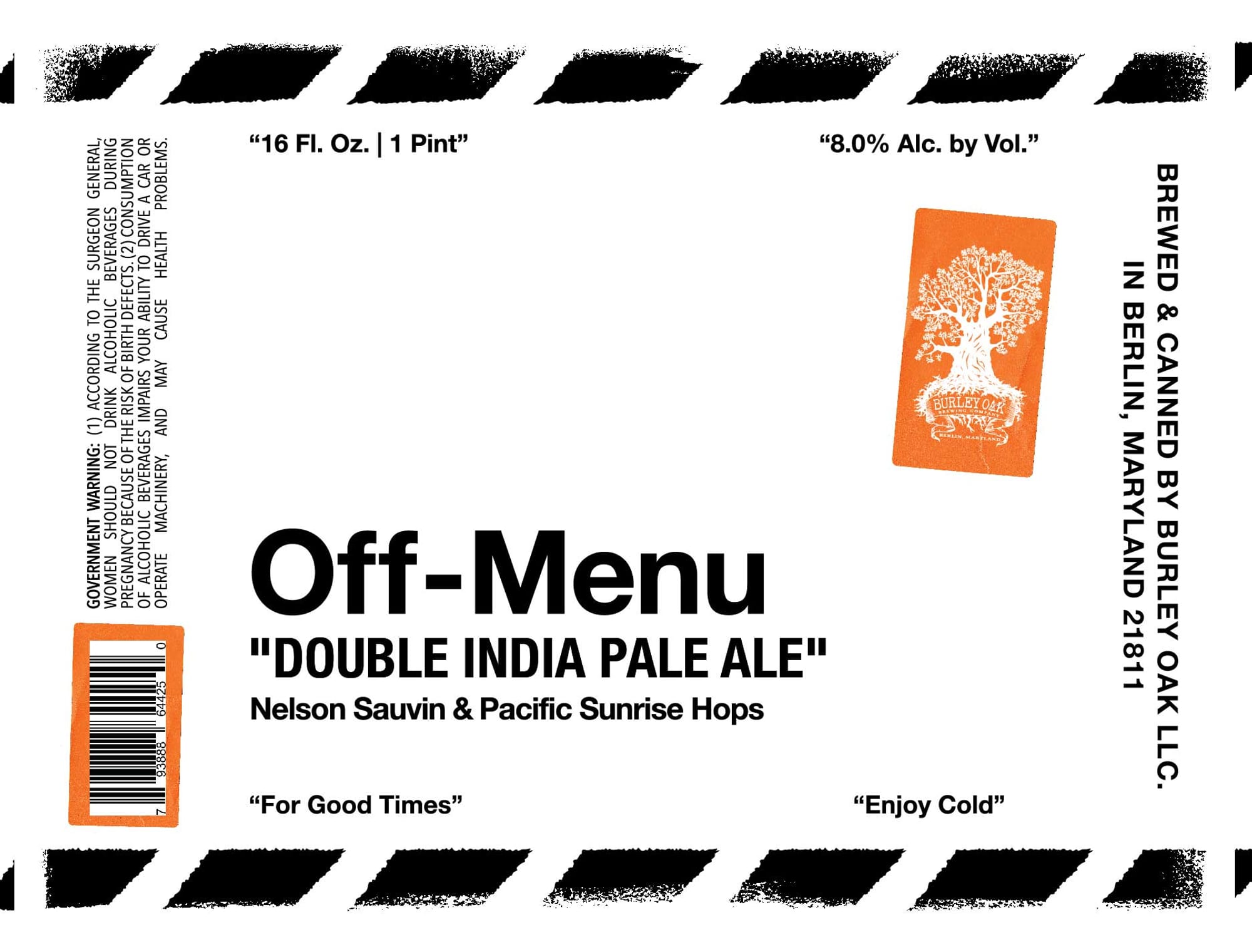 Off-Menu by Burley Oak Brewing - beer label