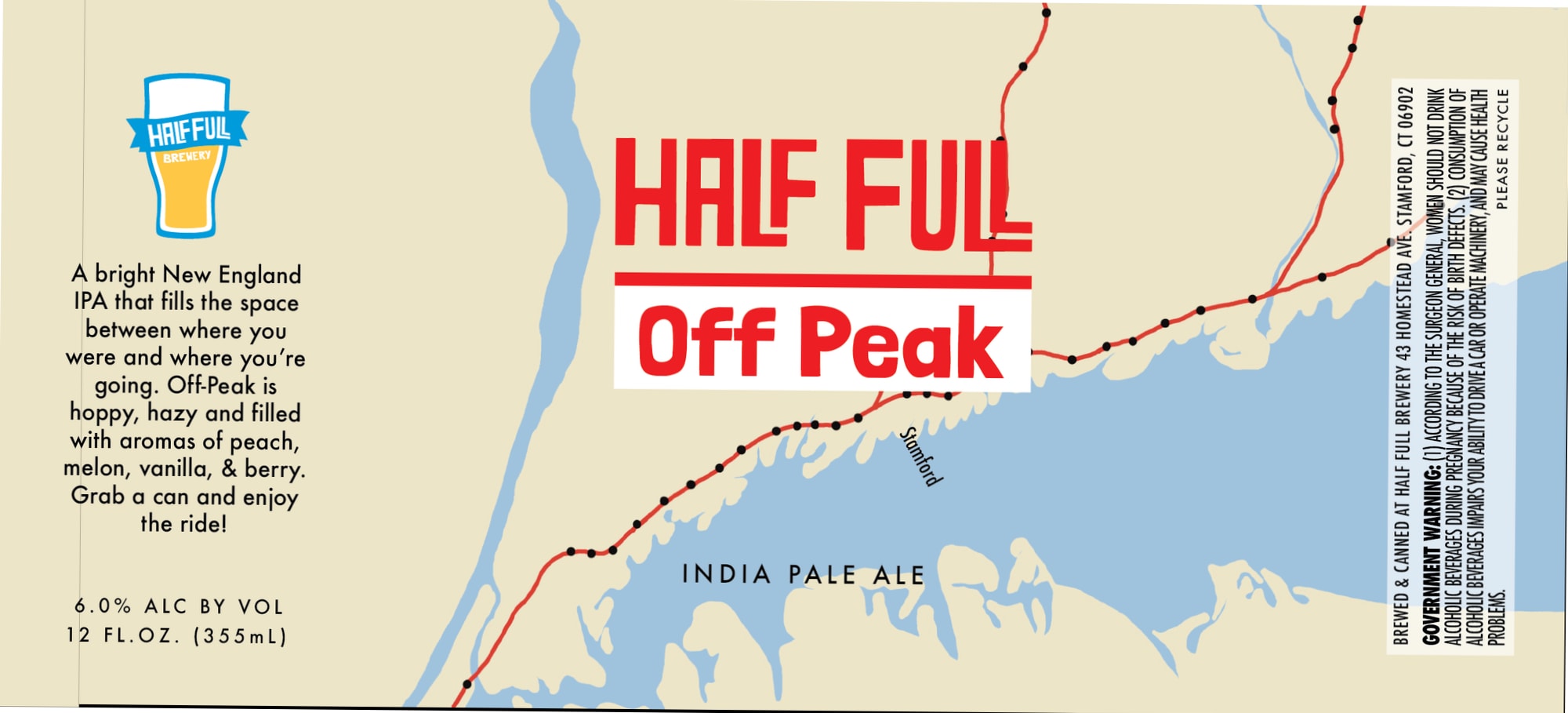 Off Peak by Half Full Brewery - beer label