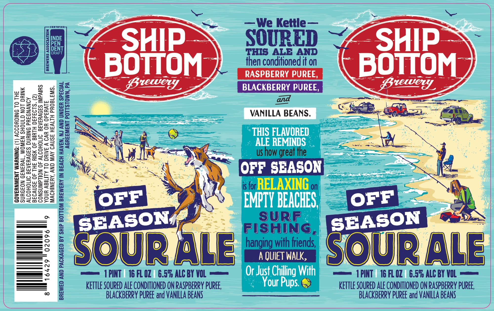 Off Season Sour Ale by Ship Bottom Brewery - beer label