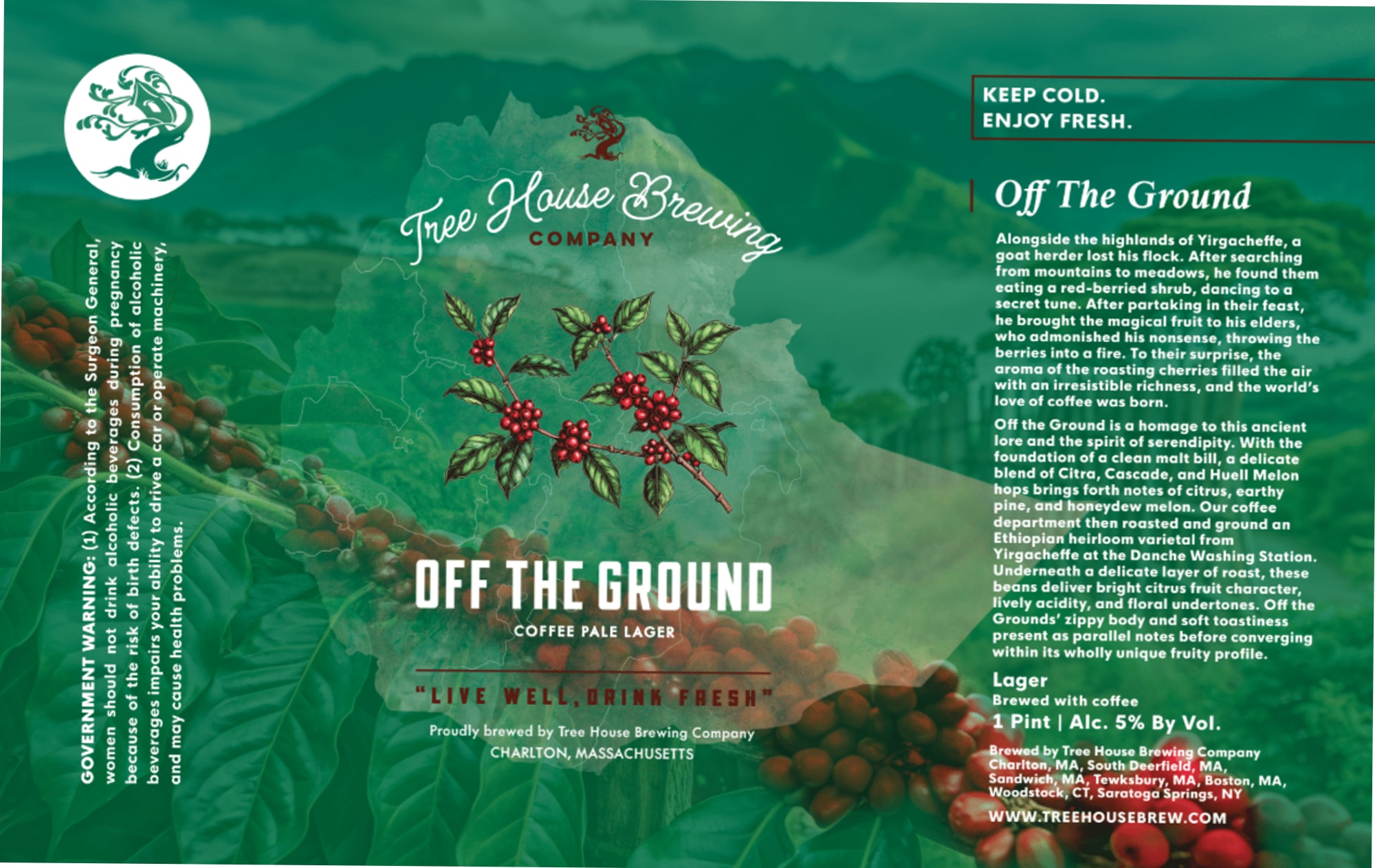 Off The Ground by Tree House Brewing Company - beer label