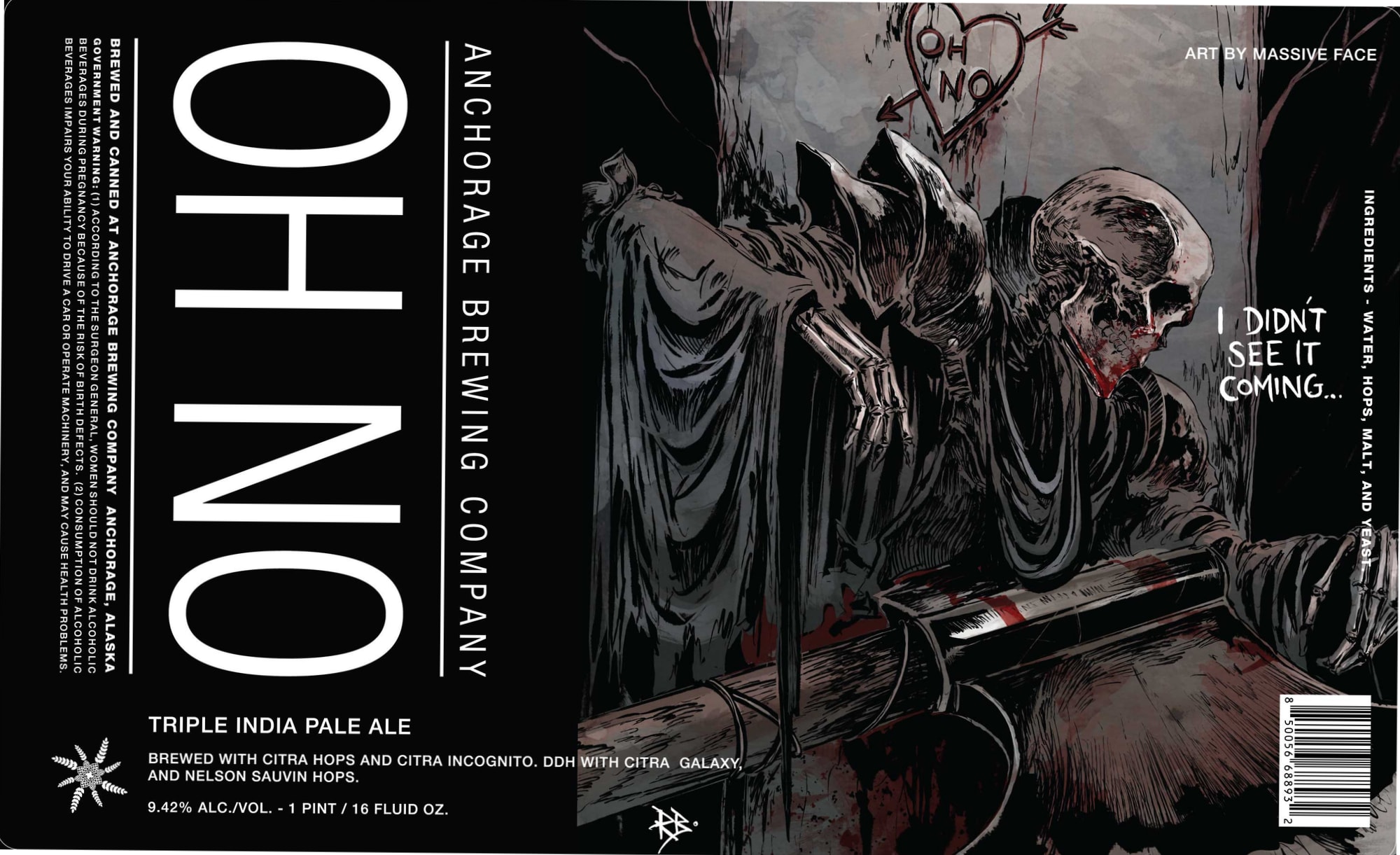 Oh No by Anchorage Brewing Company - beer label