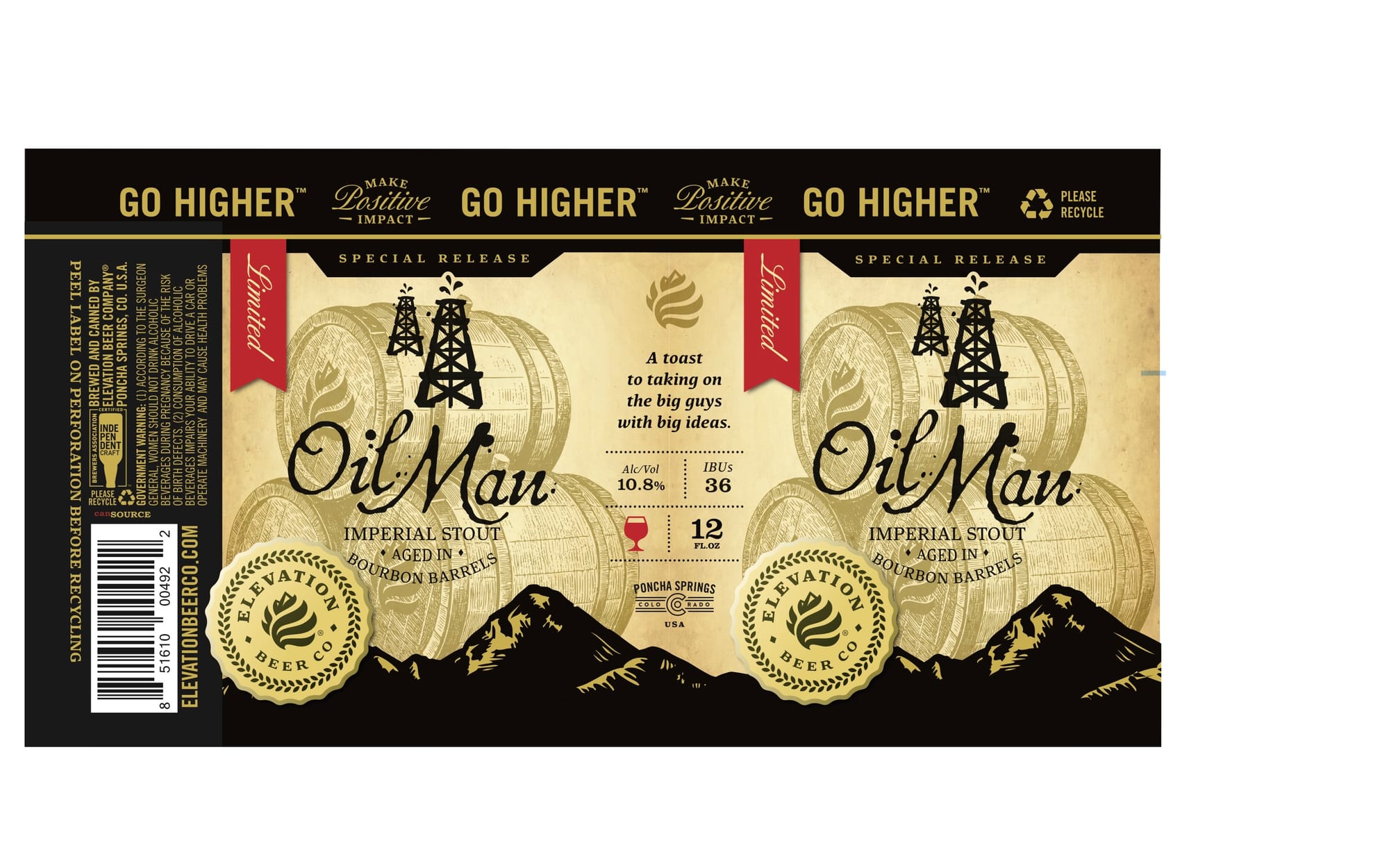 Oil Man by Elevation Beer Co. - beer label