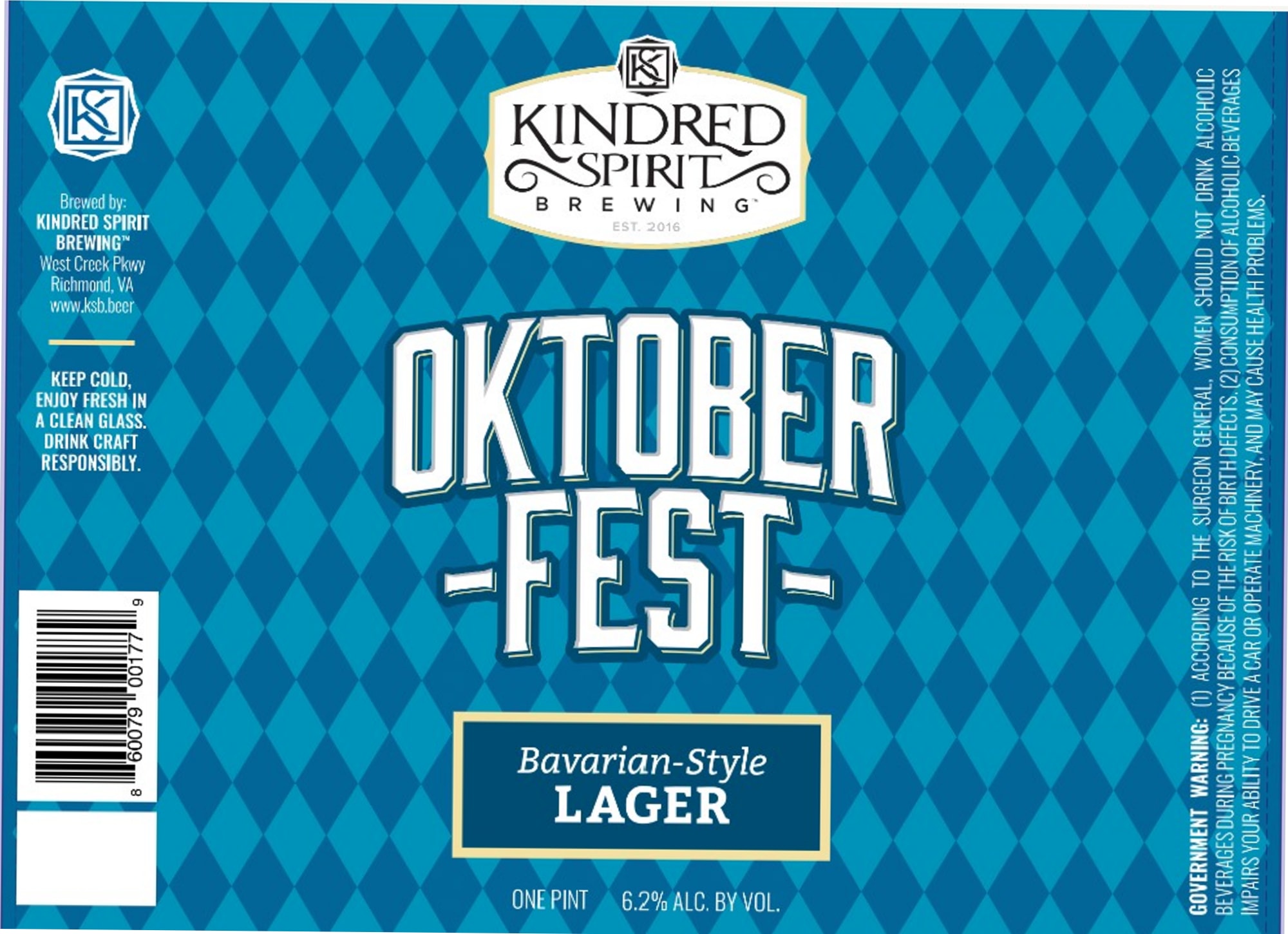 Oktoberfest by Kindred Spirit Brewing - beer label