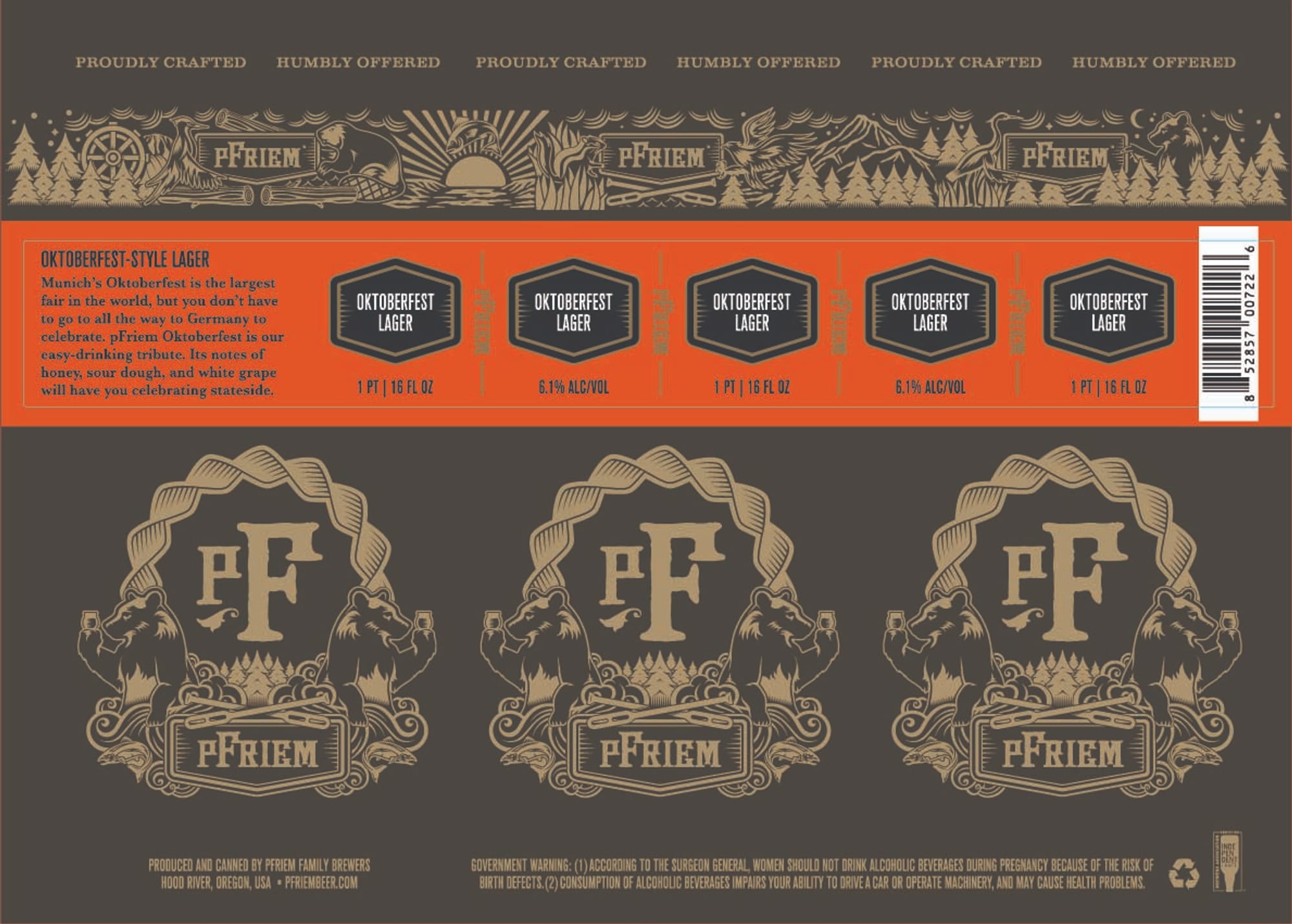 Oktoberfest Lager by pFriem Family Brewers - beer label