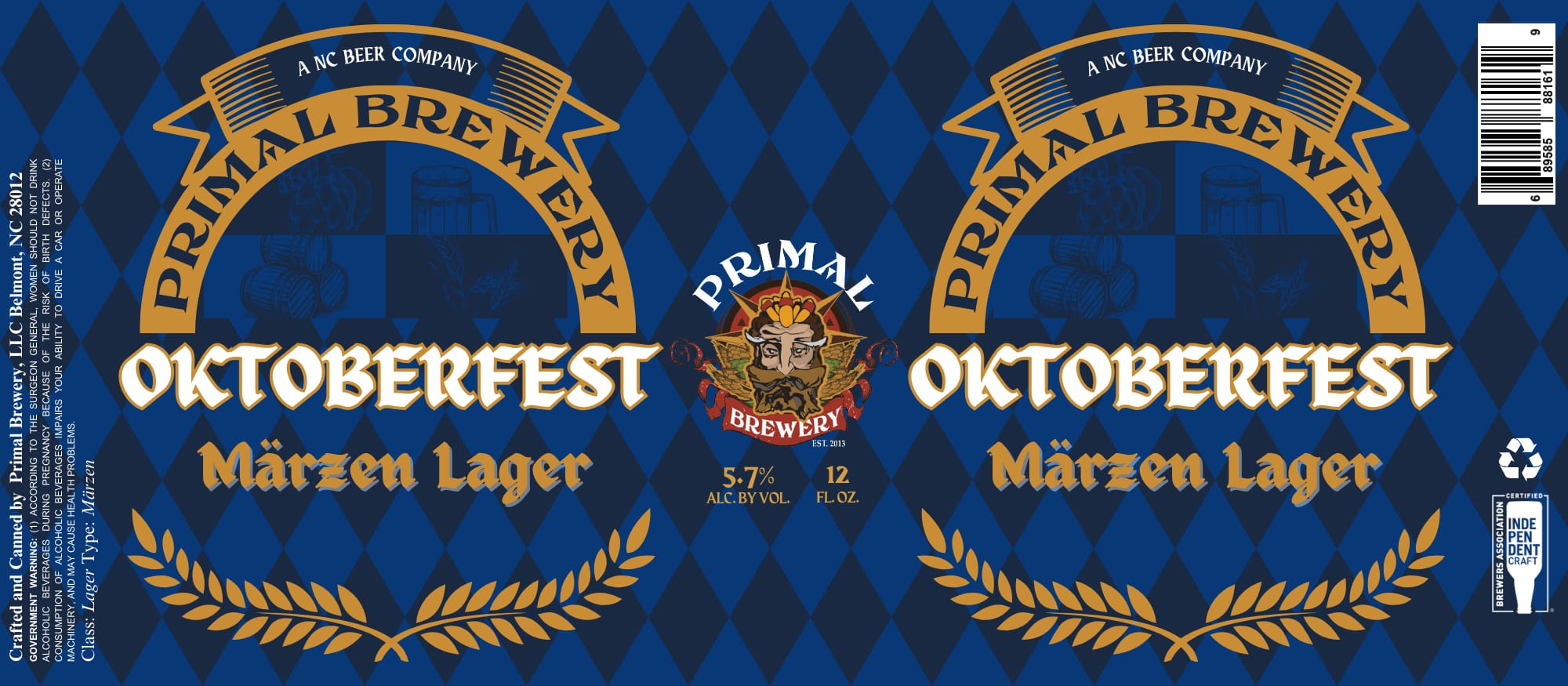 Oktoberfest by Primal Brewery - beer label