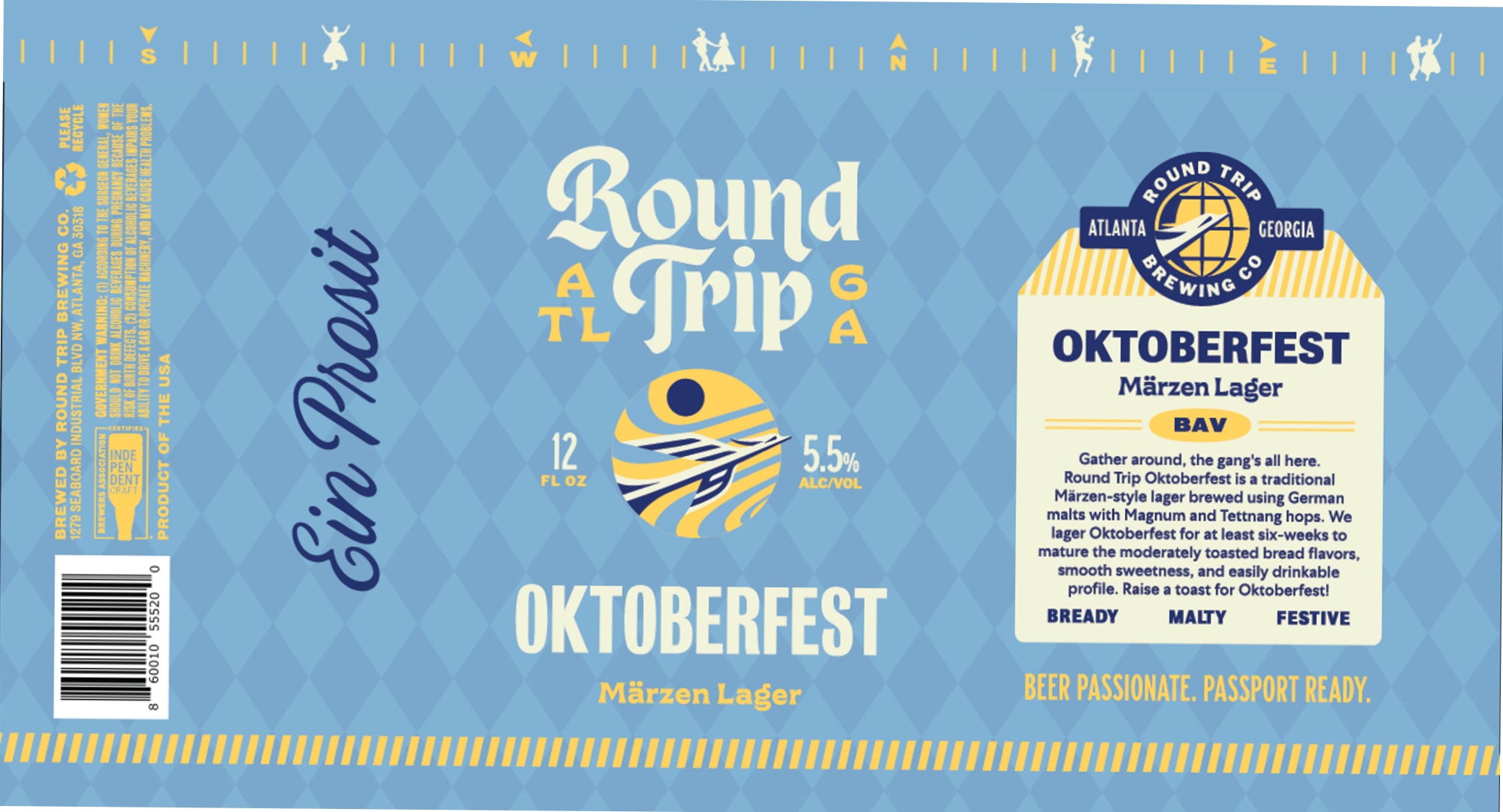 Oktoberfest by Round Trip Brewing Co. - beer label