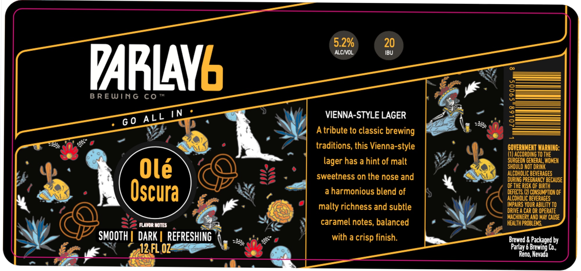 Olé Oscura by Parley 6 Brewing Co. - beer label