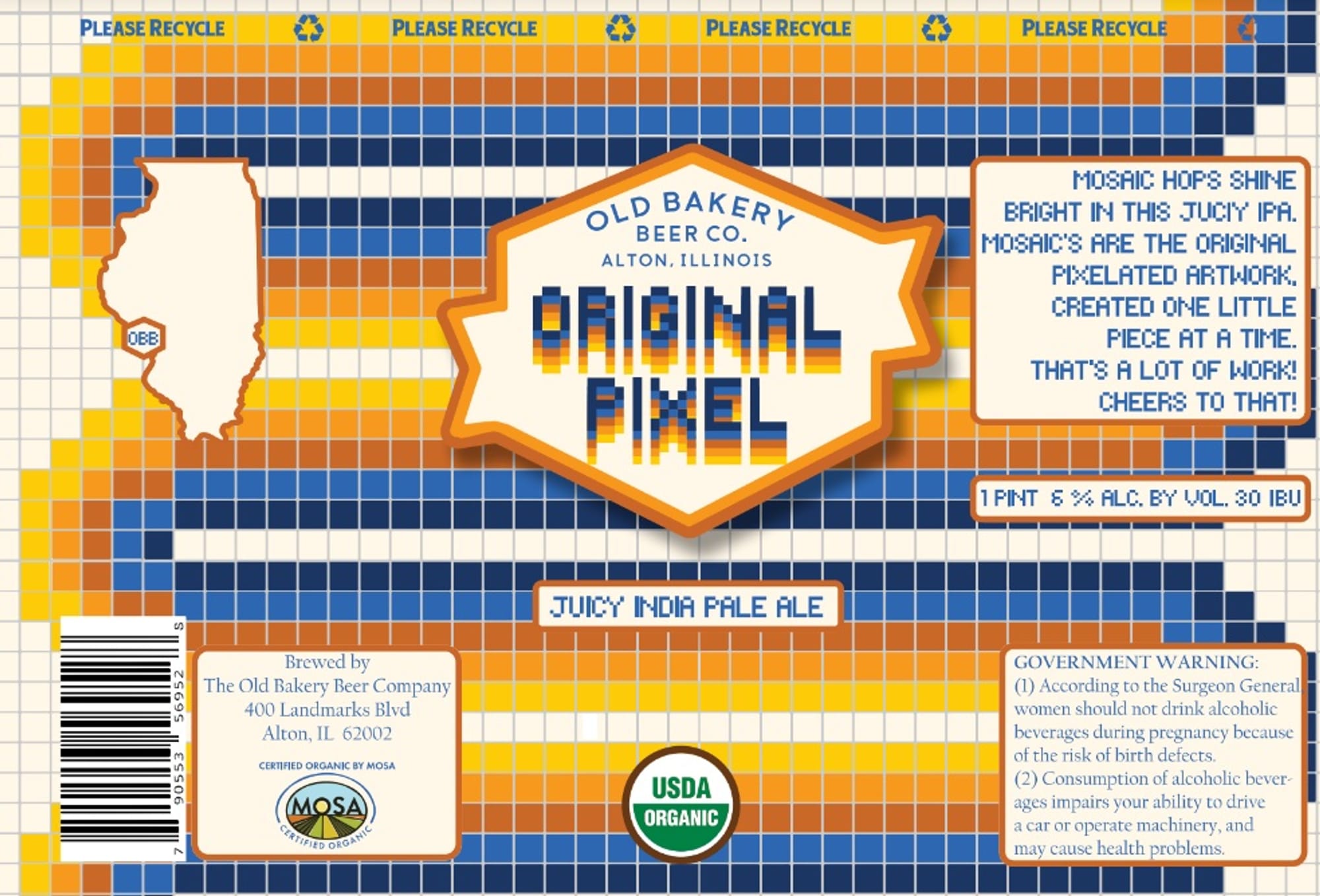 Original Pixel by Old Bakery Beer Co. - beer label