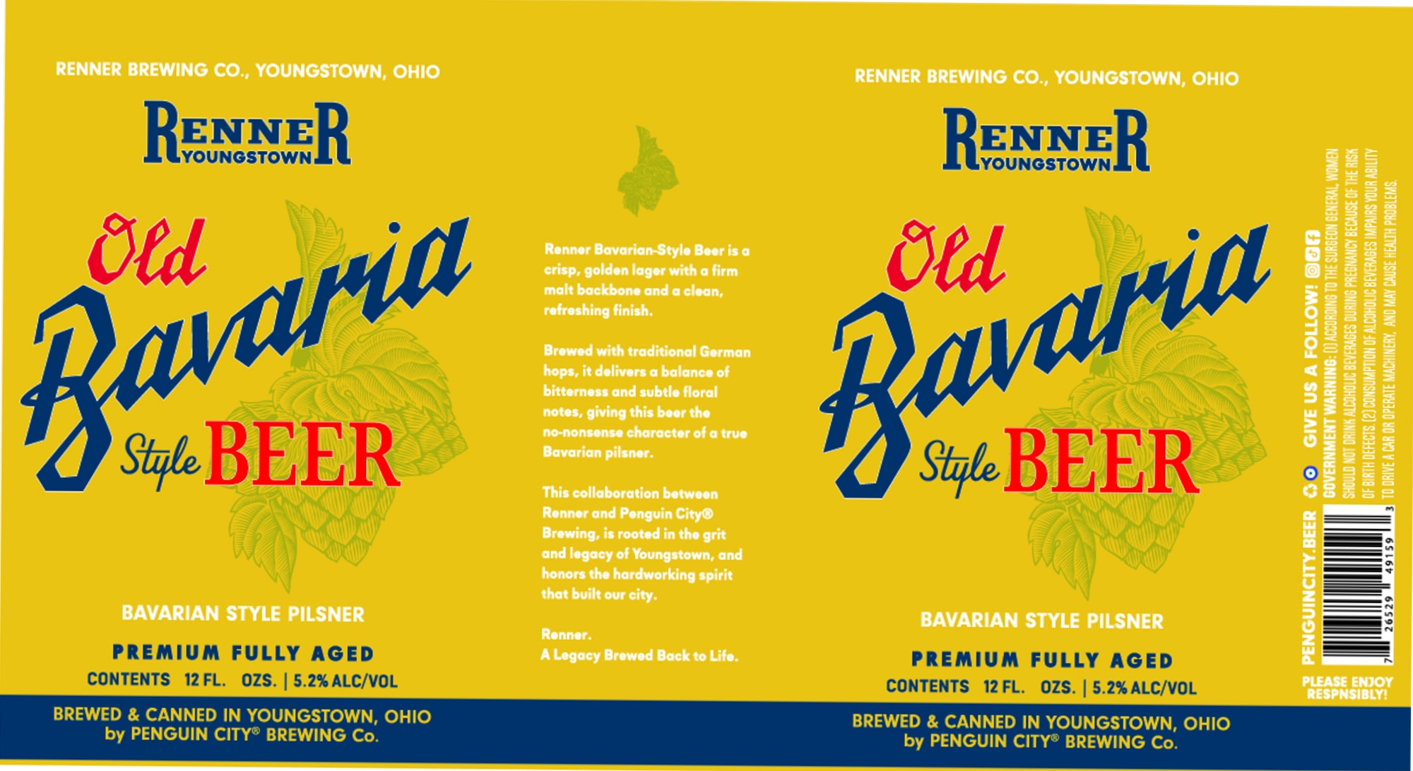 Old Bavaria Style Beer by Renner Brewing Co. - beer label