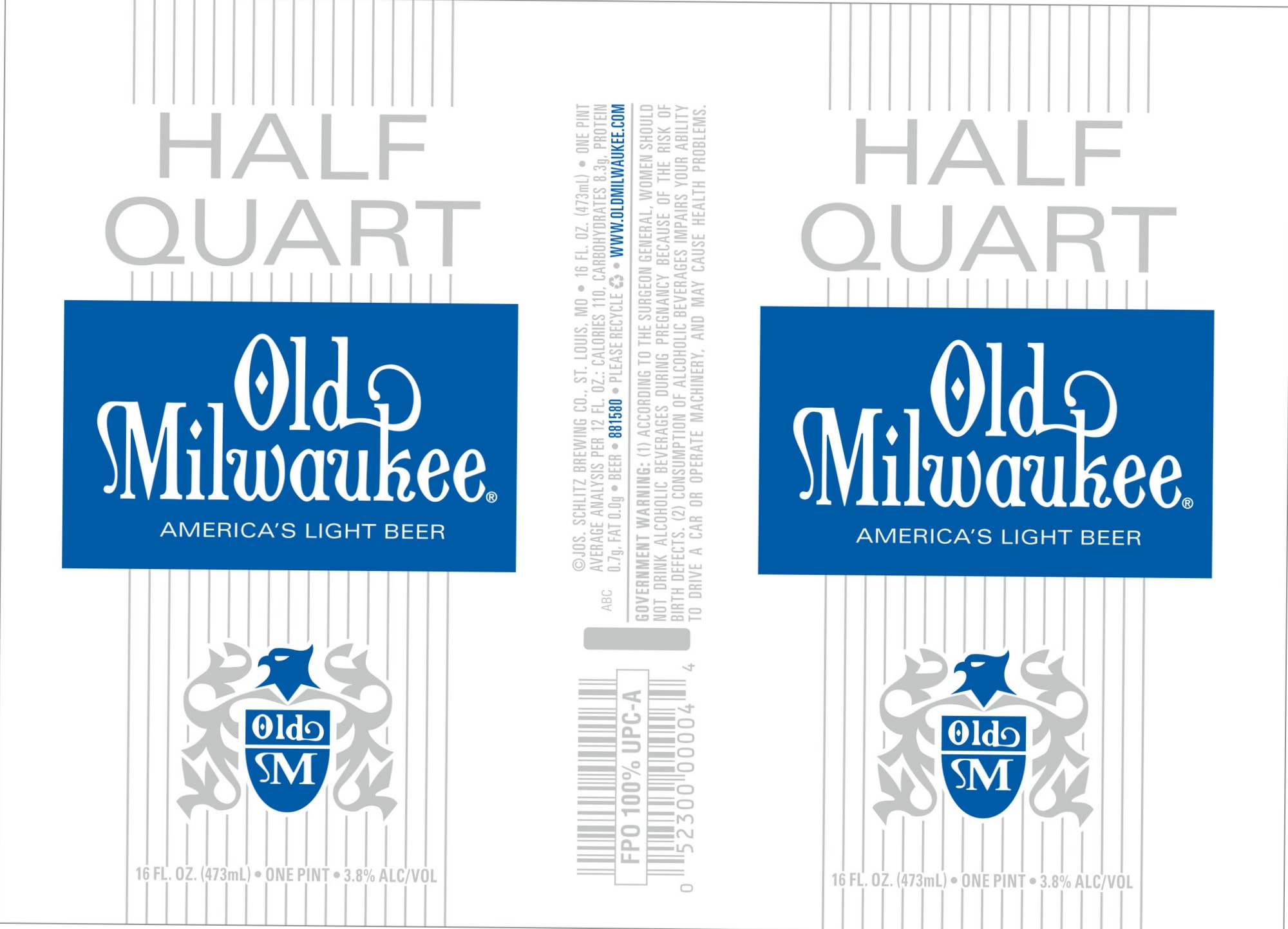 Old Milwaukee by Jos. Schlitz Brewing Co. - beer label