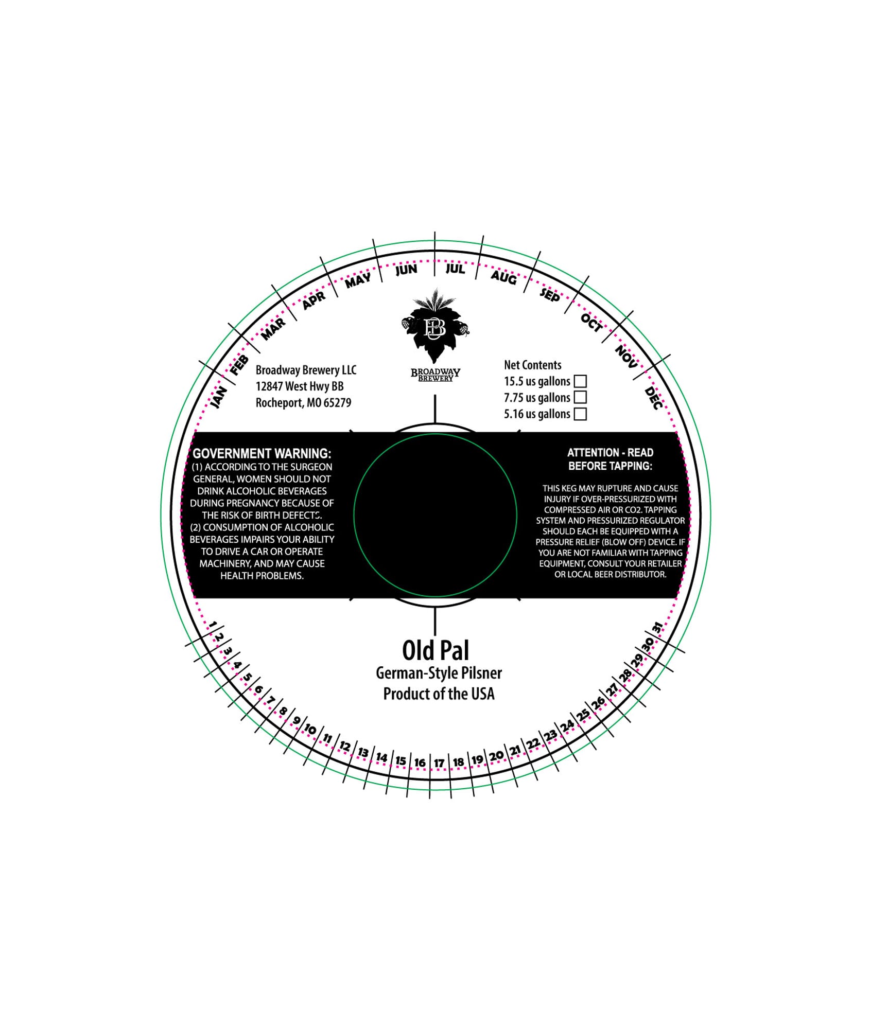 Old Pal by Broadway Brewery - beer label
