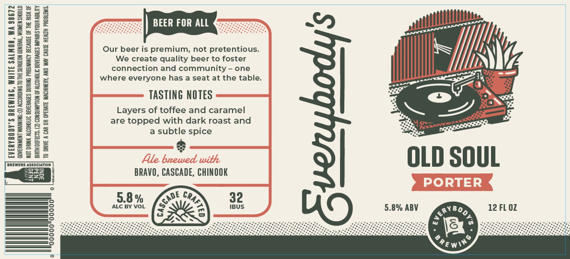 Old Soul Porter by Everybody’s Brewing - beer label